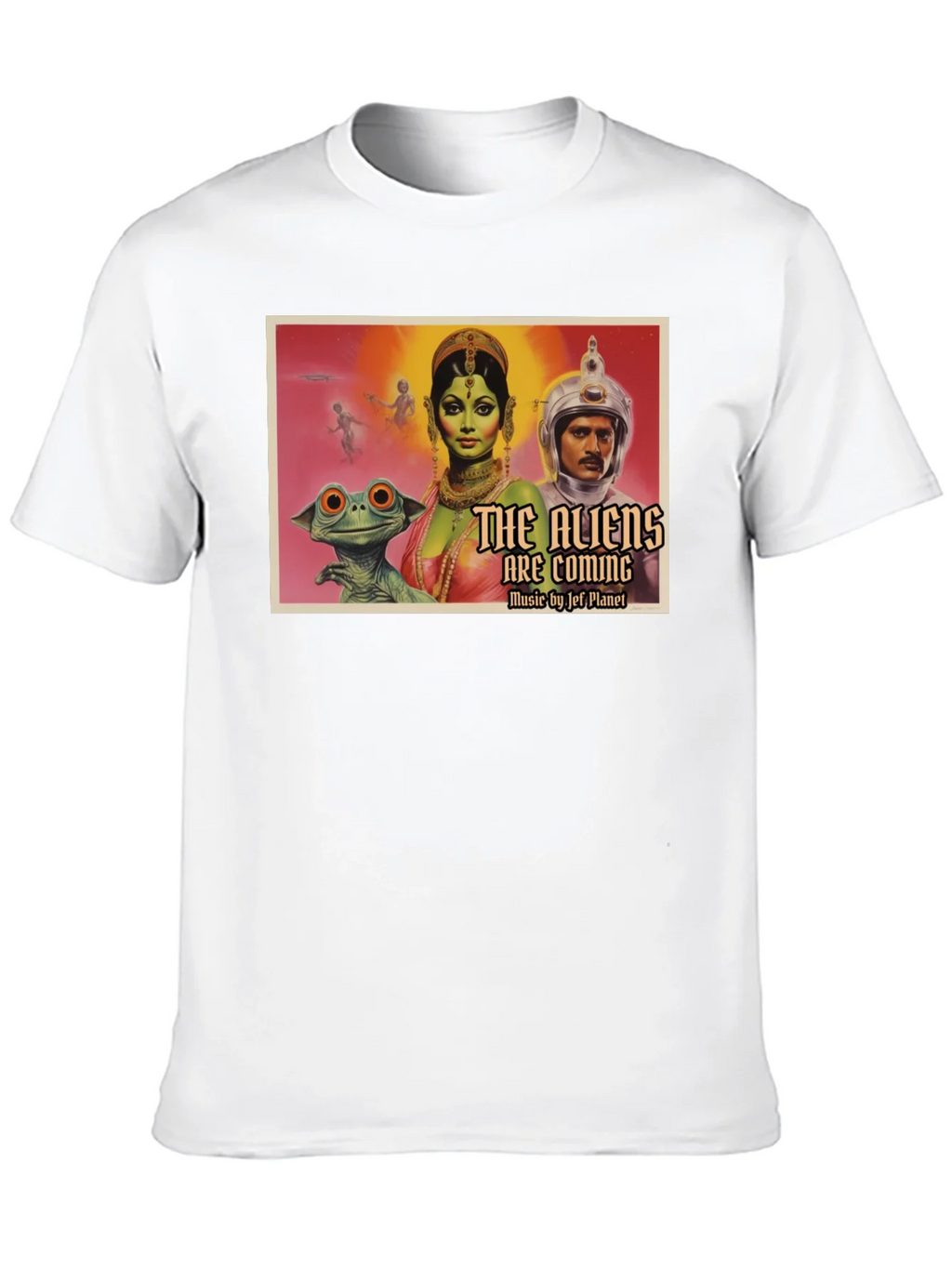 Retro Sci-Fi Alien Invasion Graphic T-Shirt product image 9