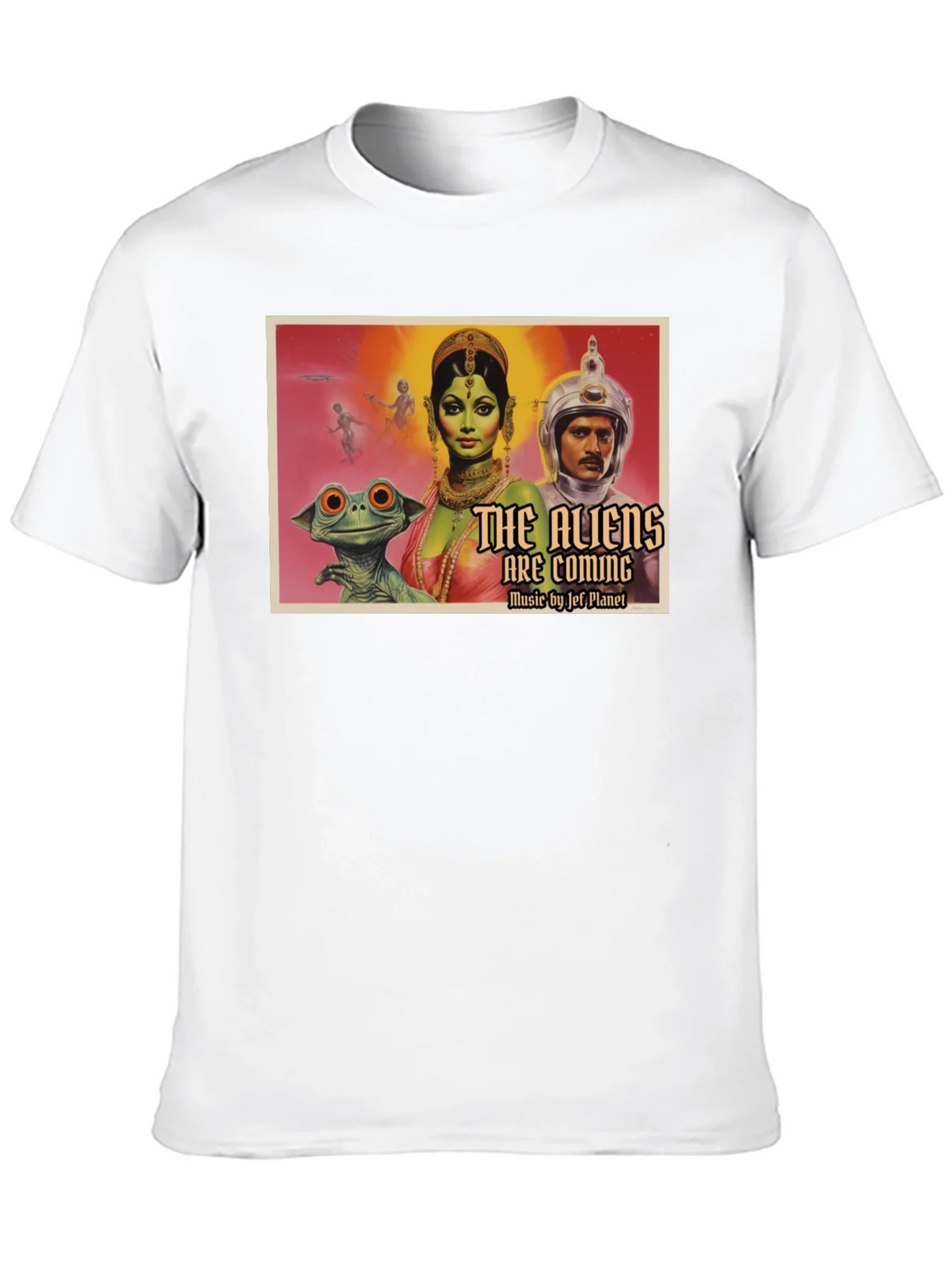Retro Sci-Fi Alien Invasion Graphic T-Shirt product image 9