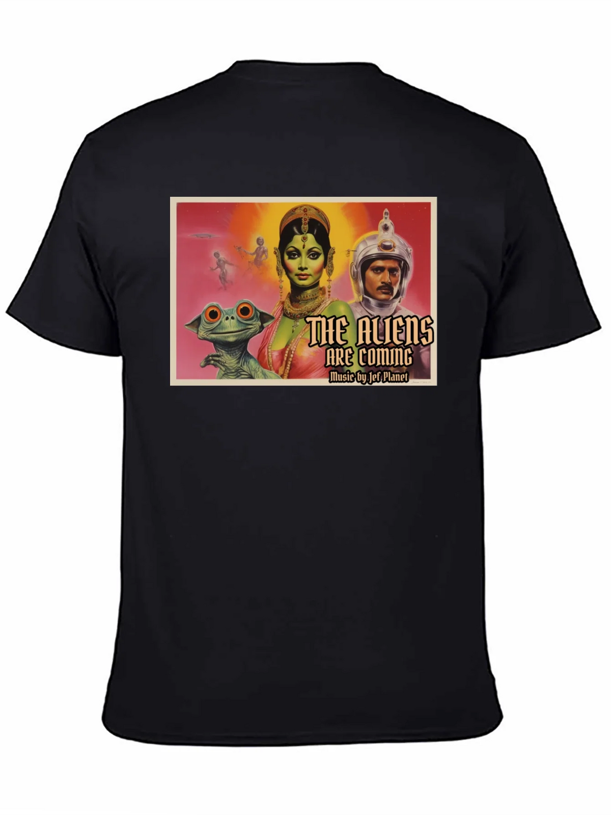 Retro Sci-Fi Alien Invasion Graphic T-Shirt product image 4