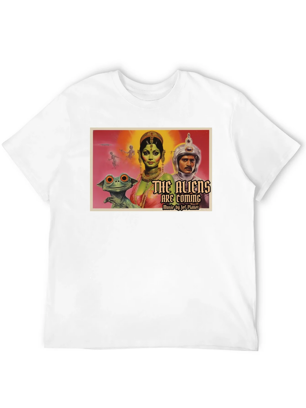 Retro Sci-Fi Alien Invasion Graphic T-Shirt product image 11