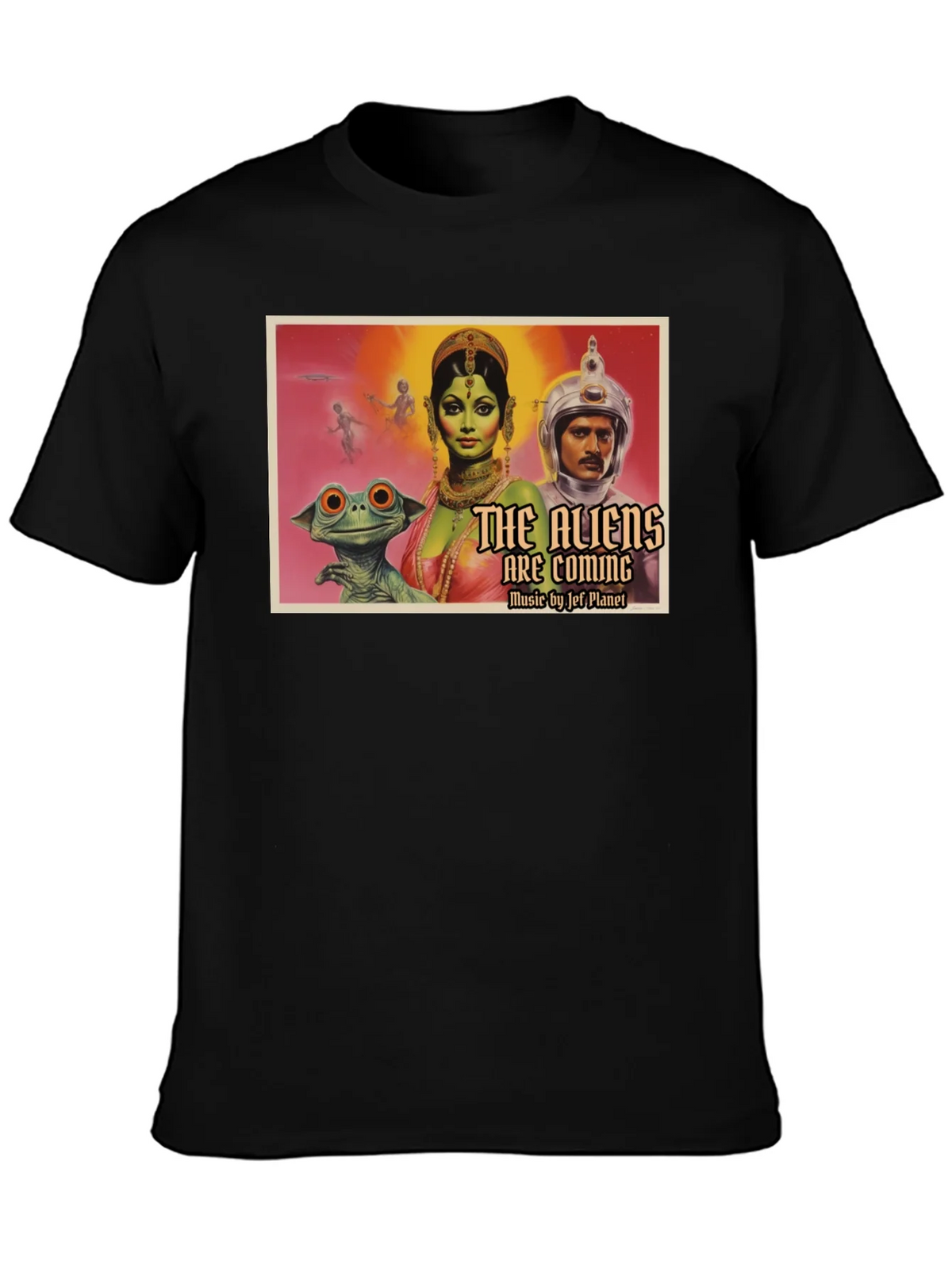 Retro Sci-Fi Alien Invasion Graphic T-Shirt product image 3