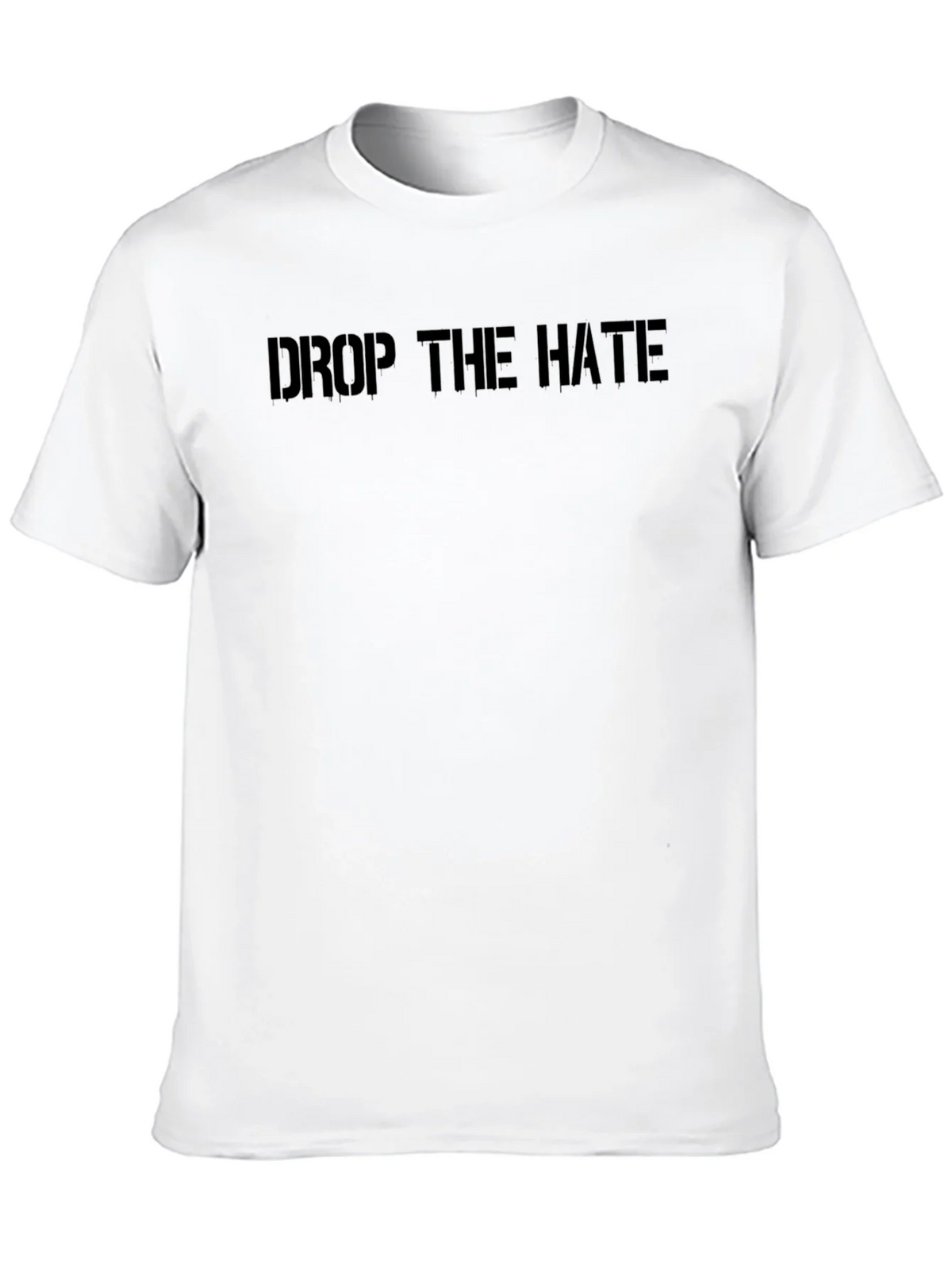 Drop the Hate Black Graphic Tee - Stylish Message Shirt product image 9
