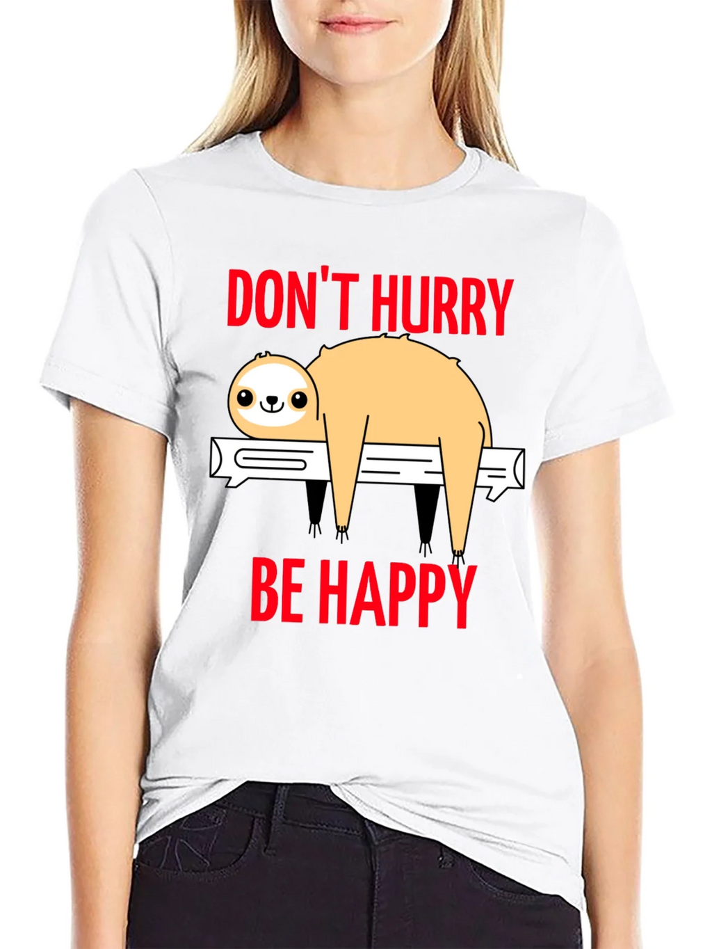 Dont Hurry Be Happy Sloth T-Shirt product image 8