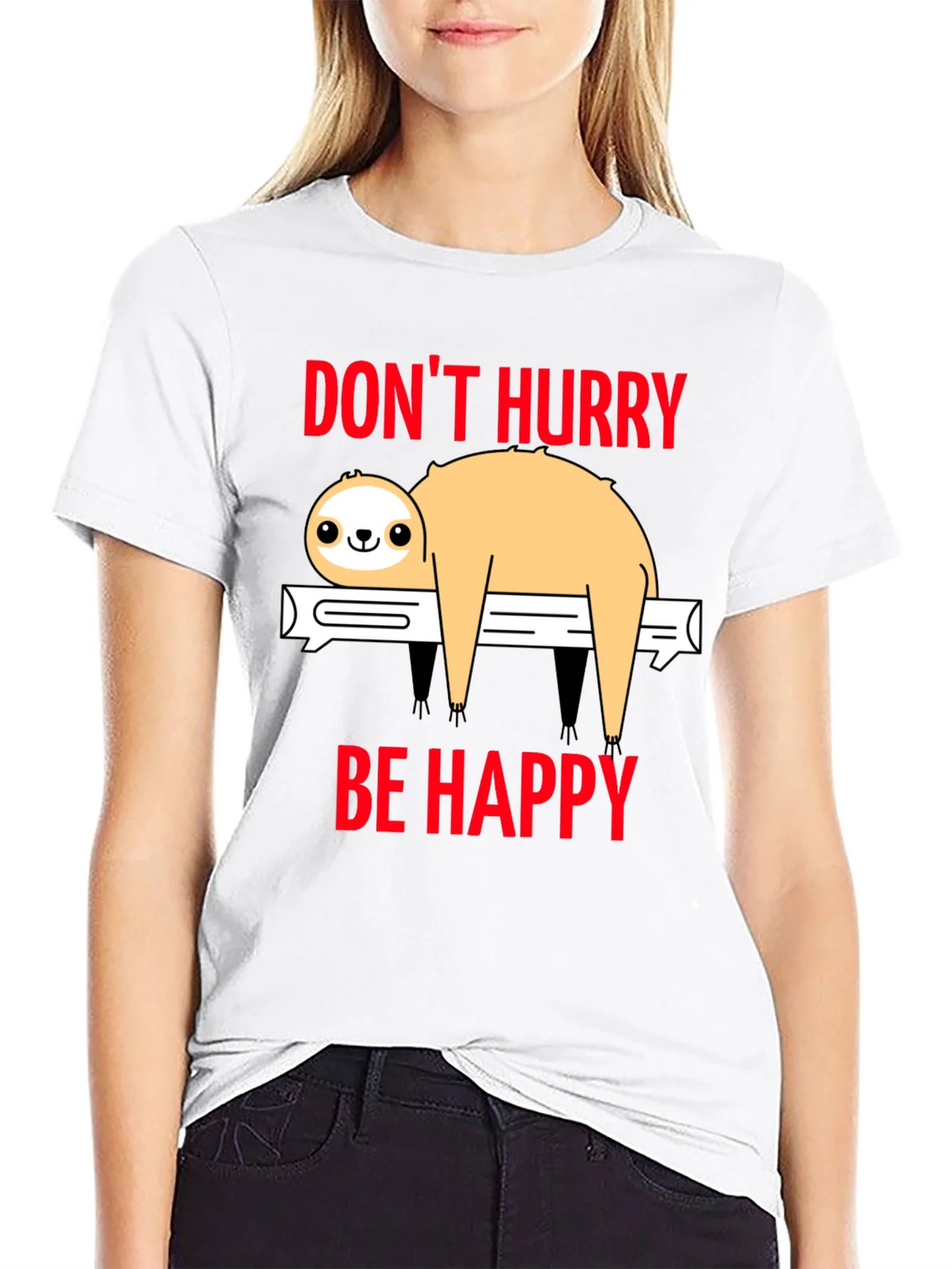 Dont Hurry Be Happy Sloth T-Shirt product image 8