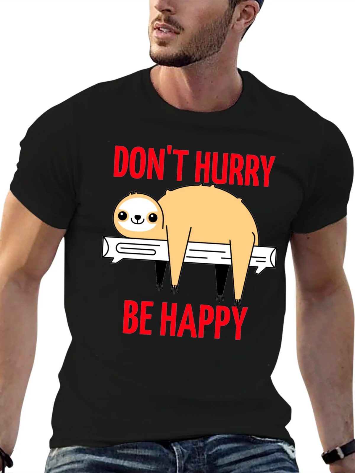 Dont Hurry Be Happy Sloth T-Shirt product image 6