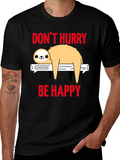 Dont Hurry Be Happy Sloth T-Shirt product image 1