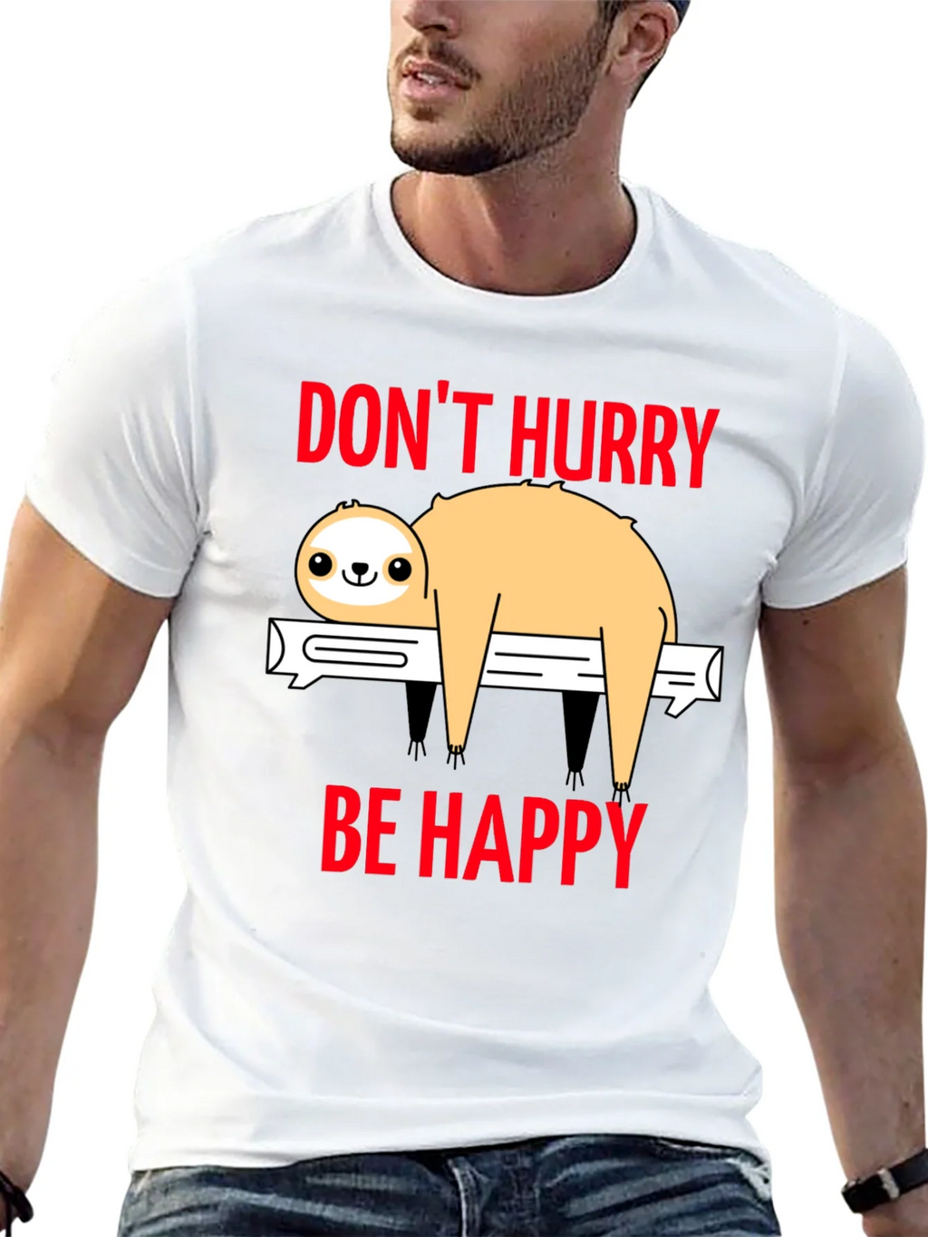 Dont Hurry Be Happy Sloth T-Shirt product image 12