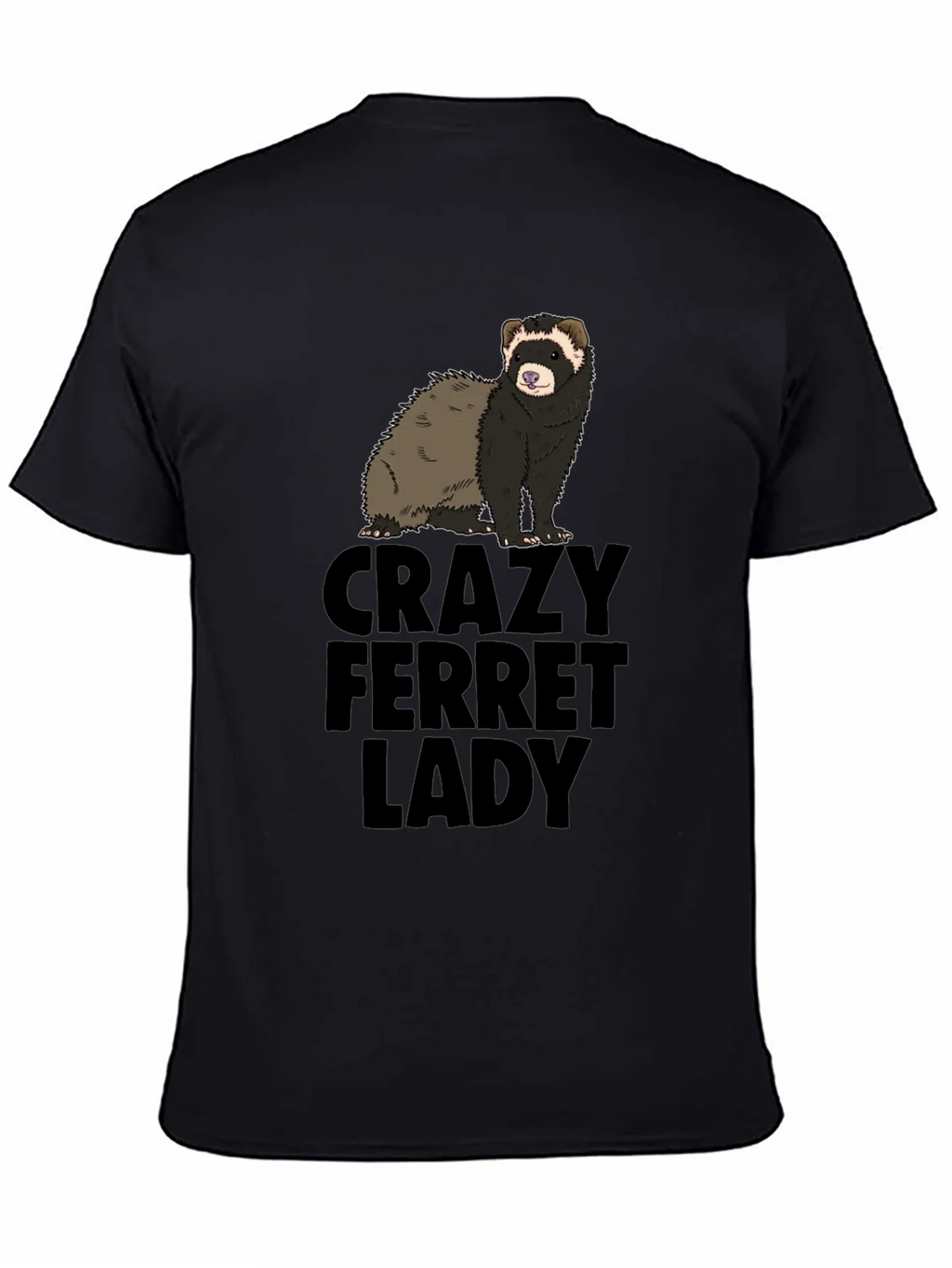 Crazy Ferret Lady Graphic T-Shirt - Novelty Tee product image 4