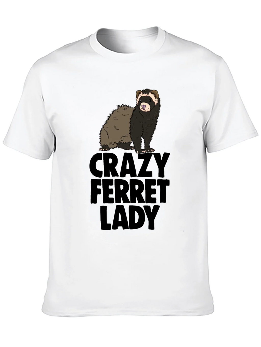Crazy Ferret Lady Graphic T-Shirt - Novelty Tee product image 9