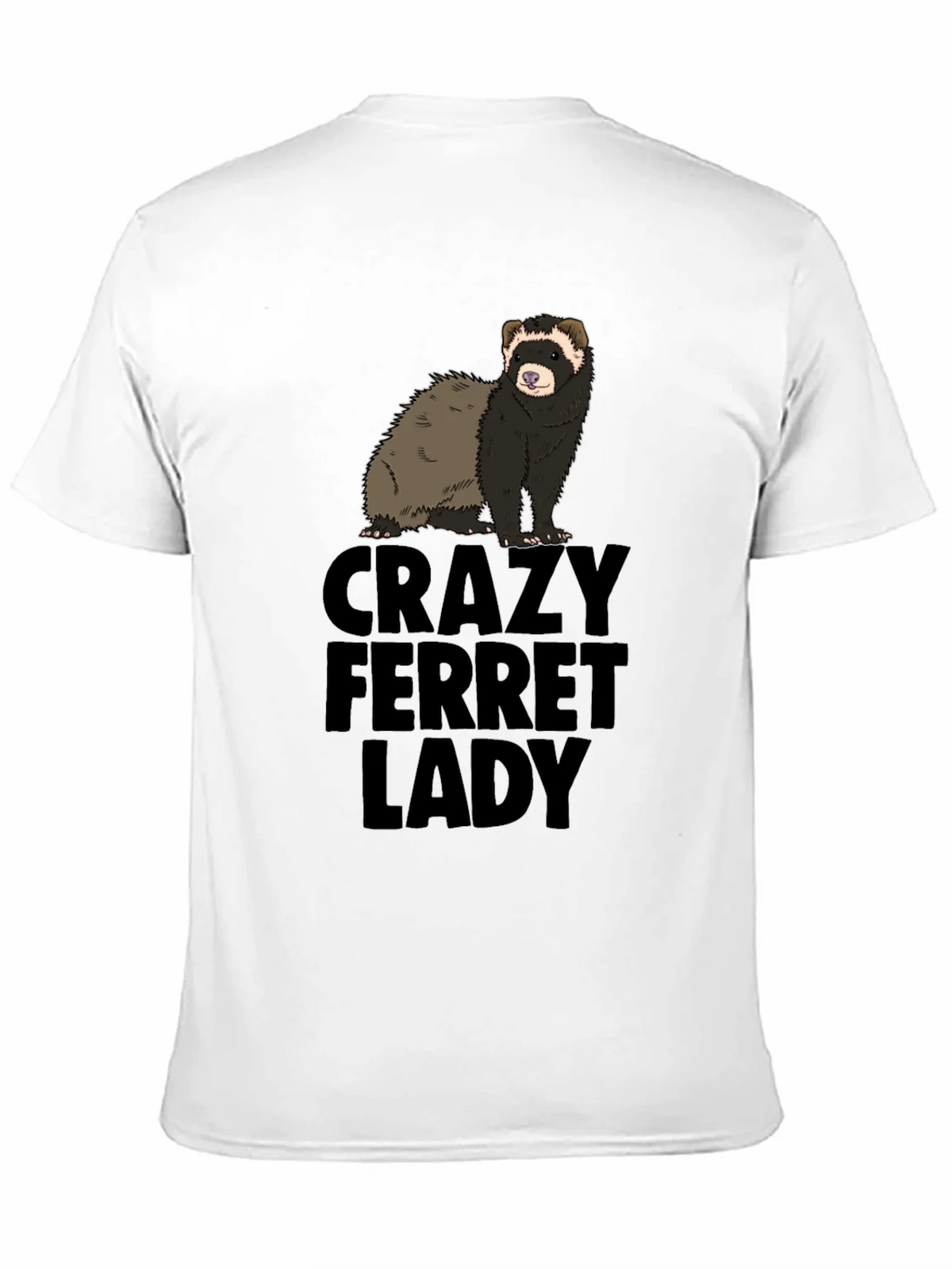 Crazy Ferret Lady Graphic T-Shirt - Novelty Tee product image 10