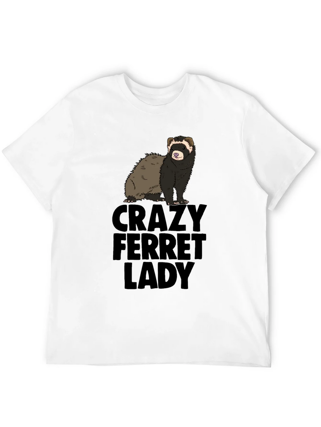 Crazy Ferret Lady Graphic T-Shirt - Novelty Tee product image 11