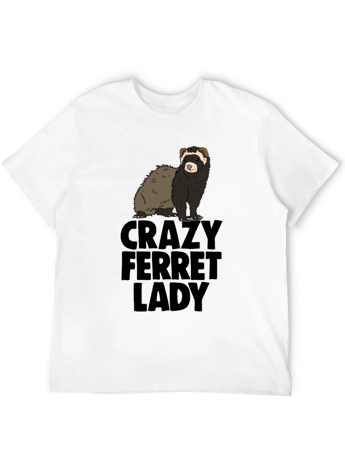 Crazy Ferret Lady Graphic T-Shirt - Novelty Tee product image 11