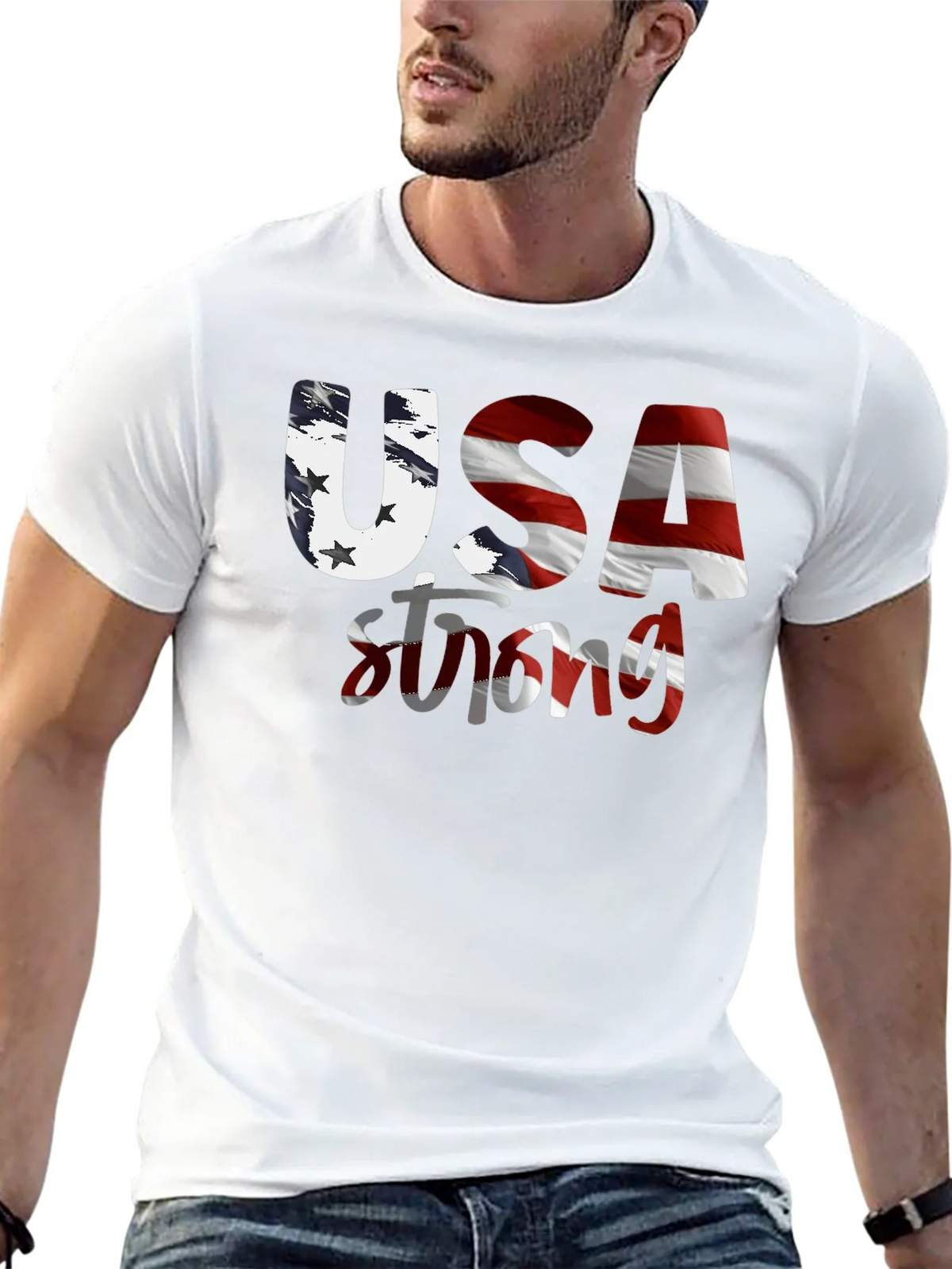 USA Strong Graphic T-Shirt product image 12