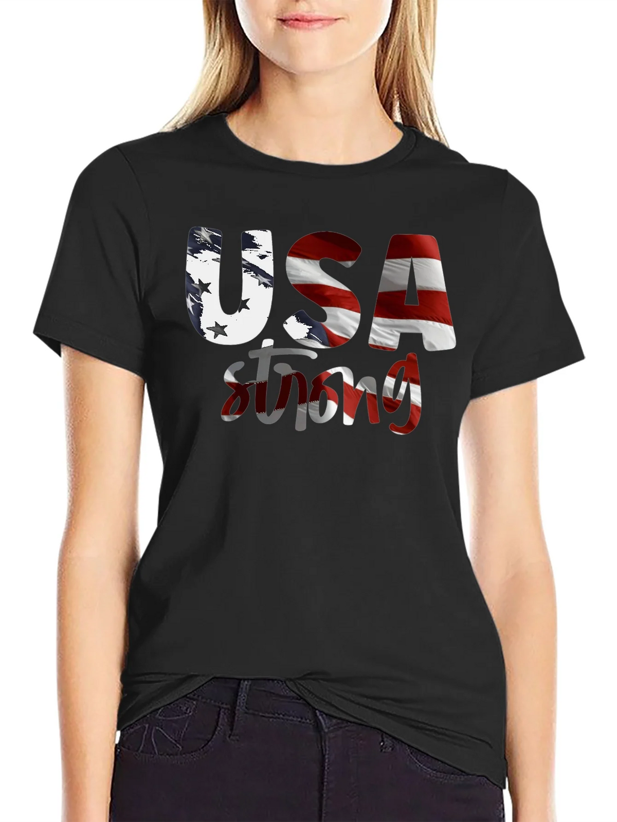 USA Strong Graphic T-Shirt product image 2