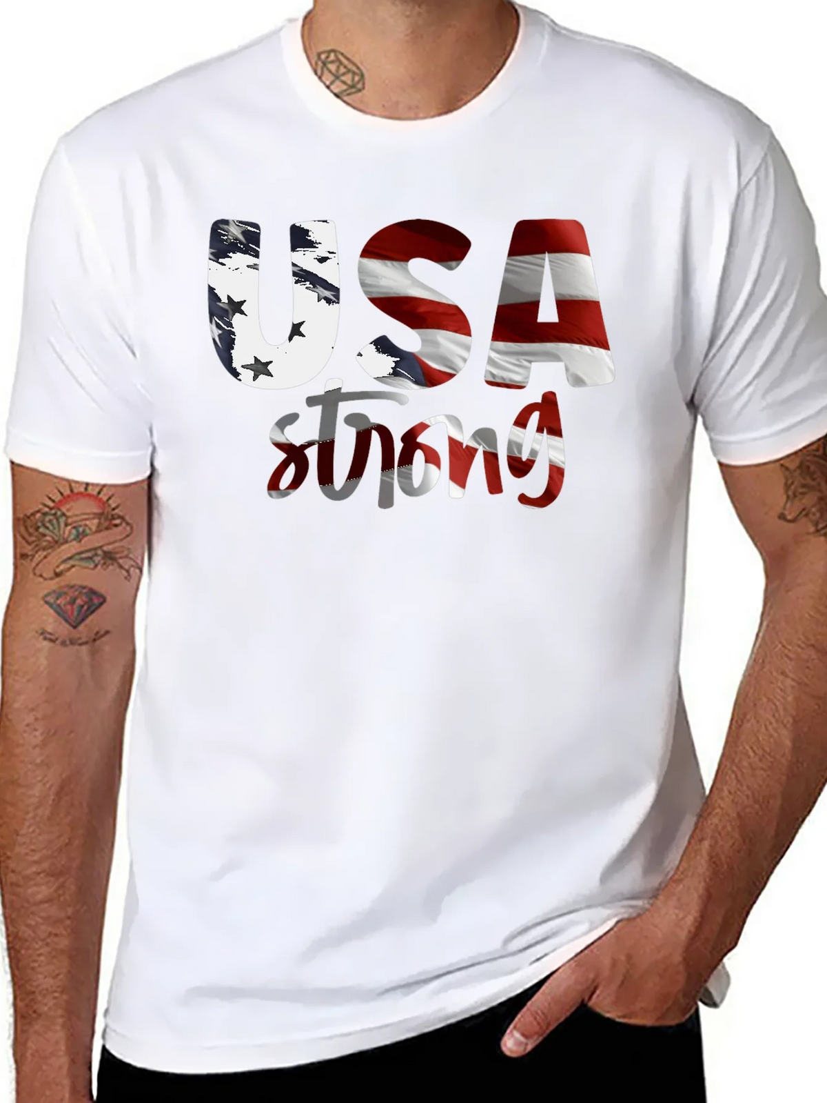 USA Strong Graphic T-Shirt product image 7