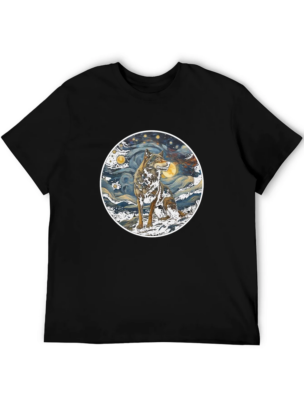 Wolf Starry Night Graphic Tee product image 5