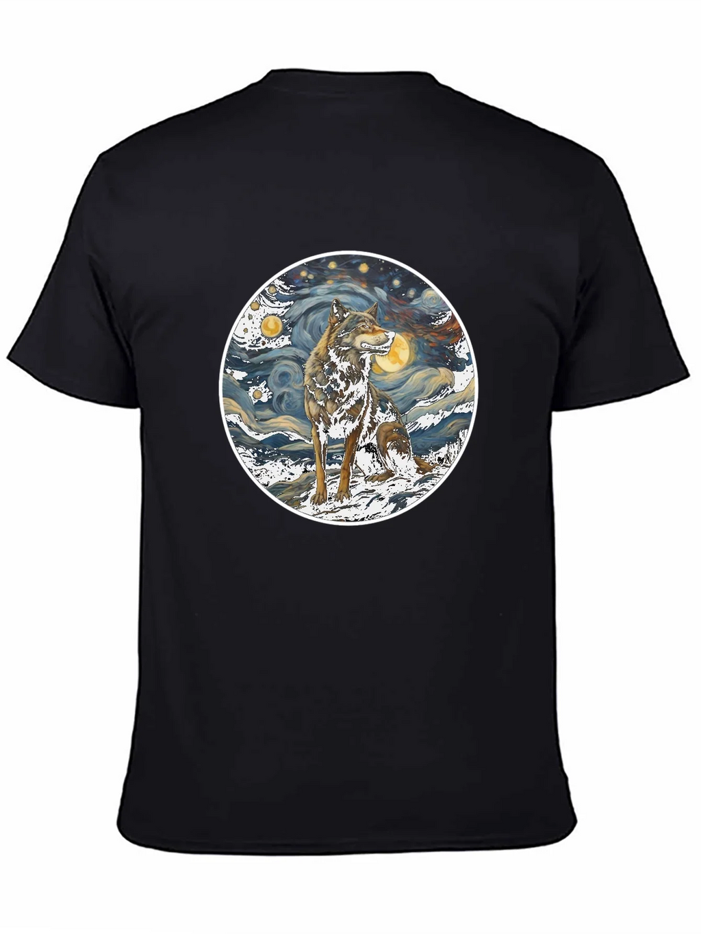 Wolf Starry Night Graphic Tee product image 4