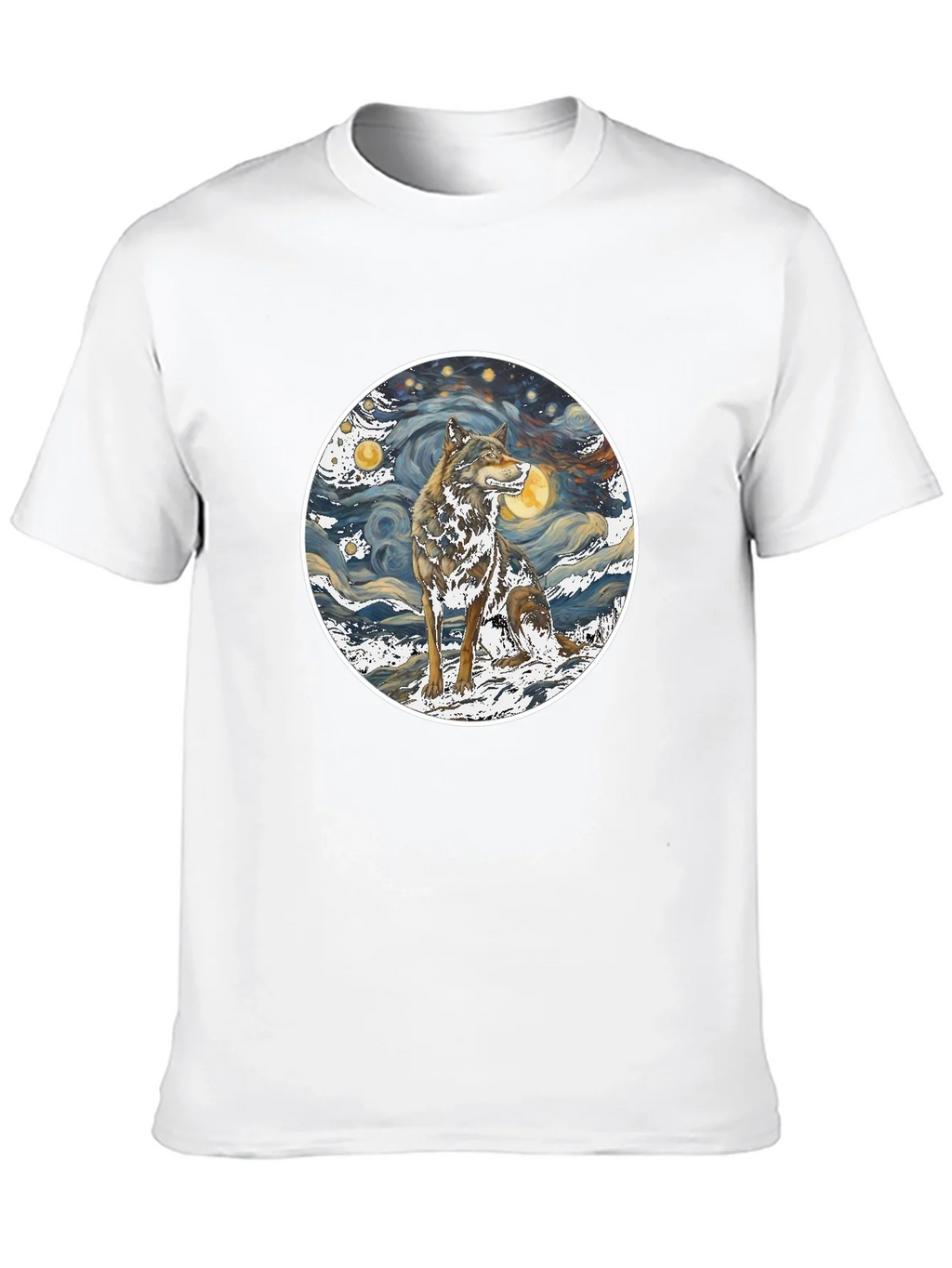 Wolf Starry Night Graphic Tee product image 9