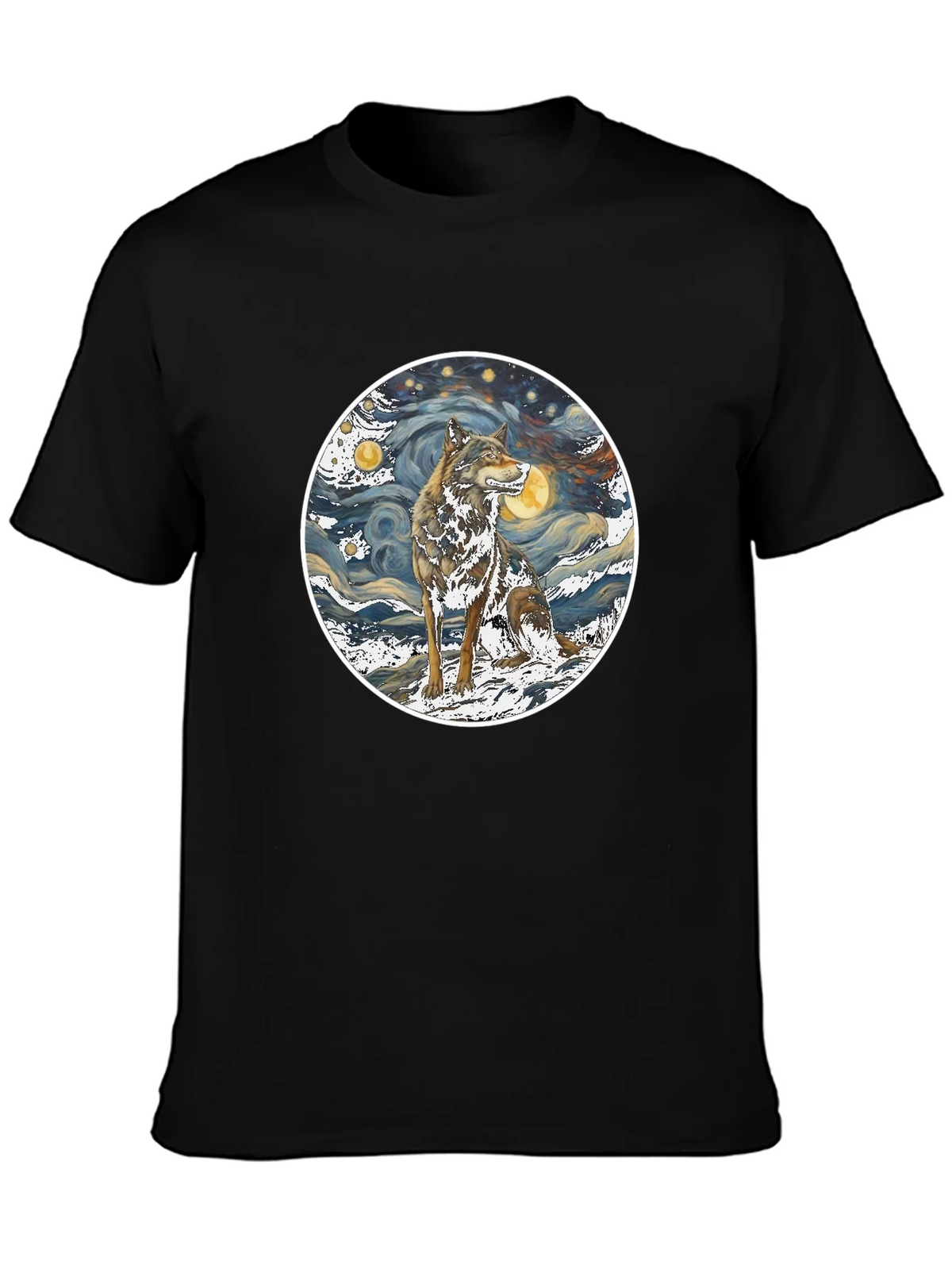 Wolf Starry Night Graphic Tee product image 3