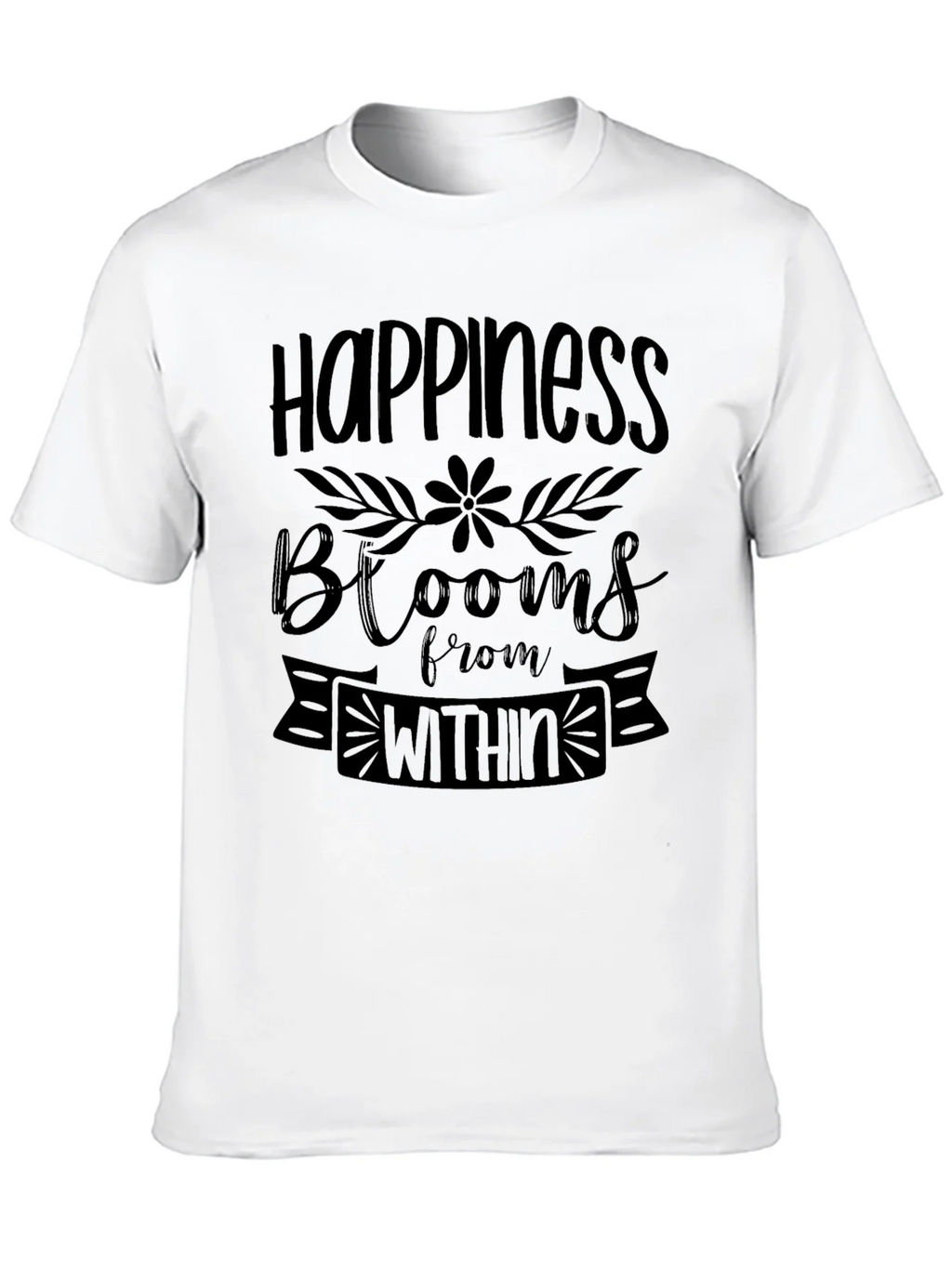 Happiness Blooms T-Shirt - Inspirational Graphic Tee product image 7