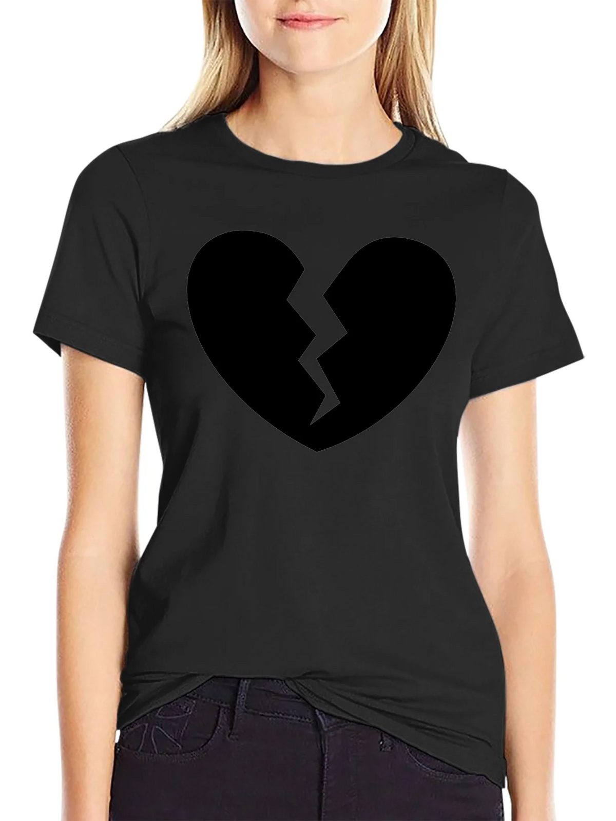 Broken Heart Graphic T-Shirt - Black product image 2