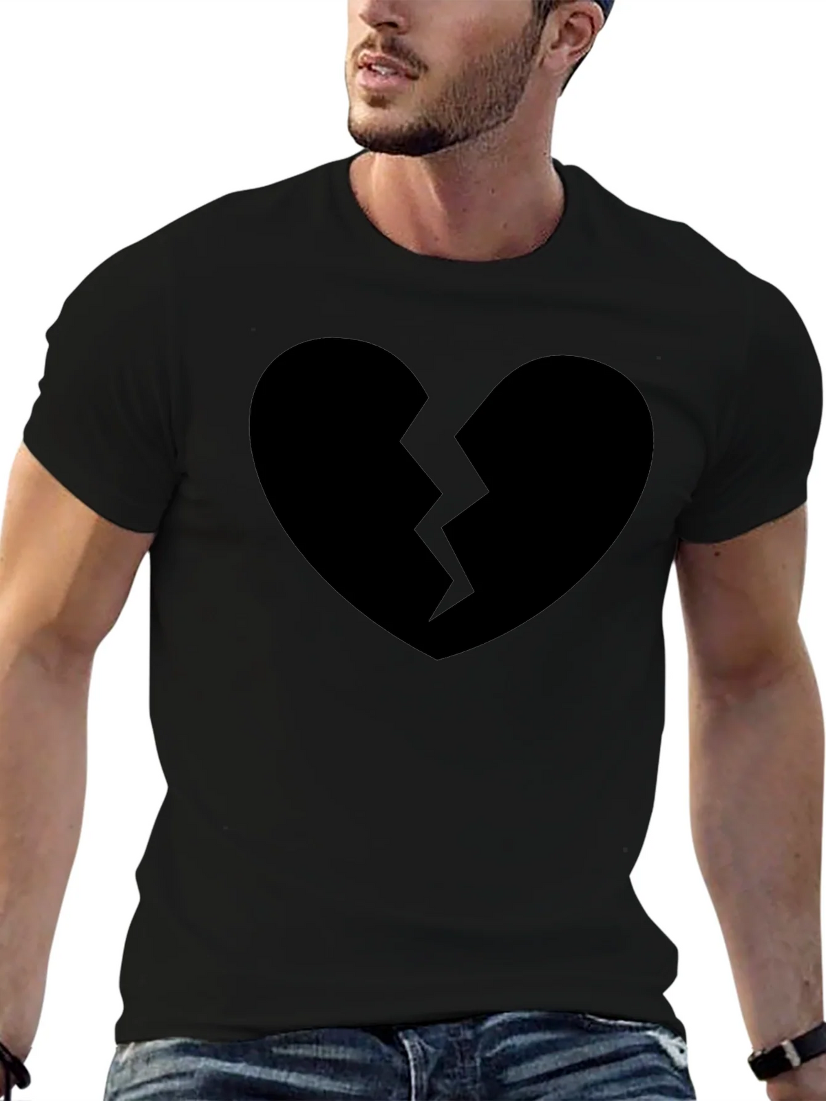 Broken Heart Graphic T-Shirt - Black product image 6