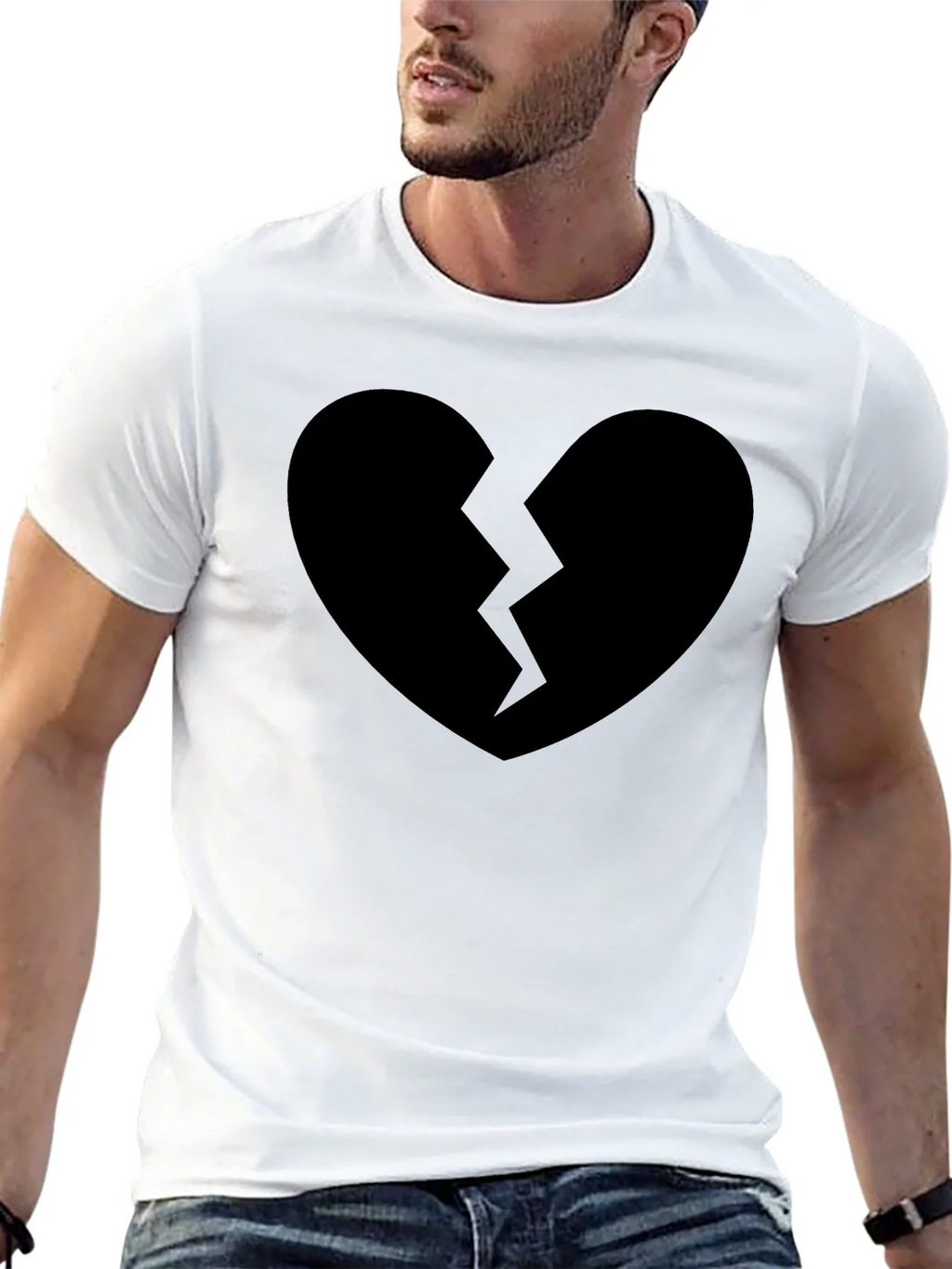 Broken Heart Graphic T-Shirt - Black product image 12