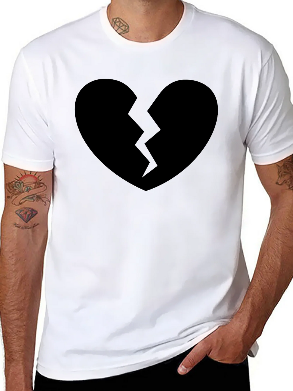 Broken Heart Graphic T-Shirt - Black product image 7