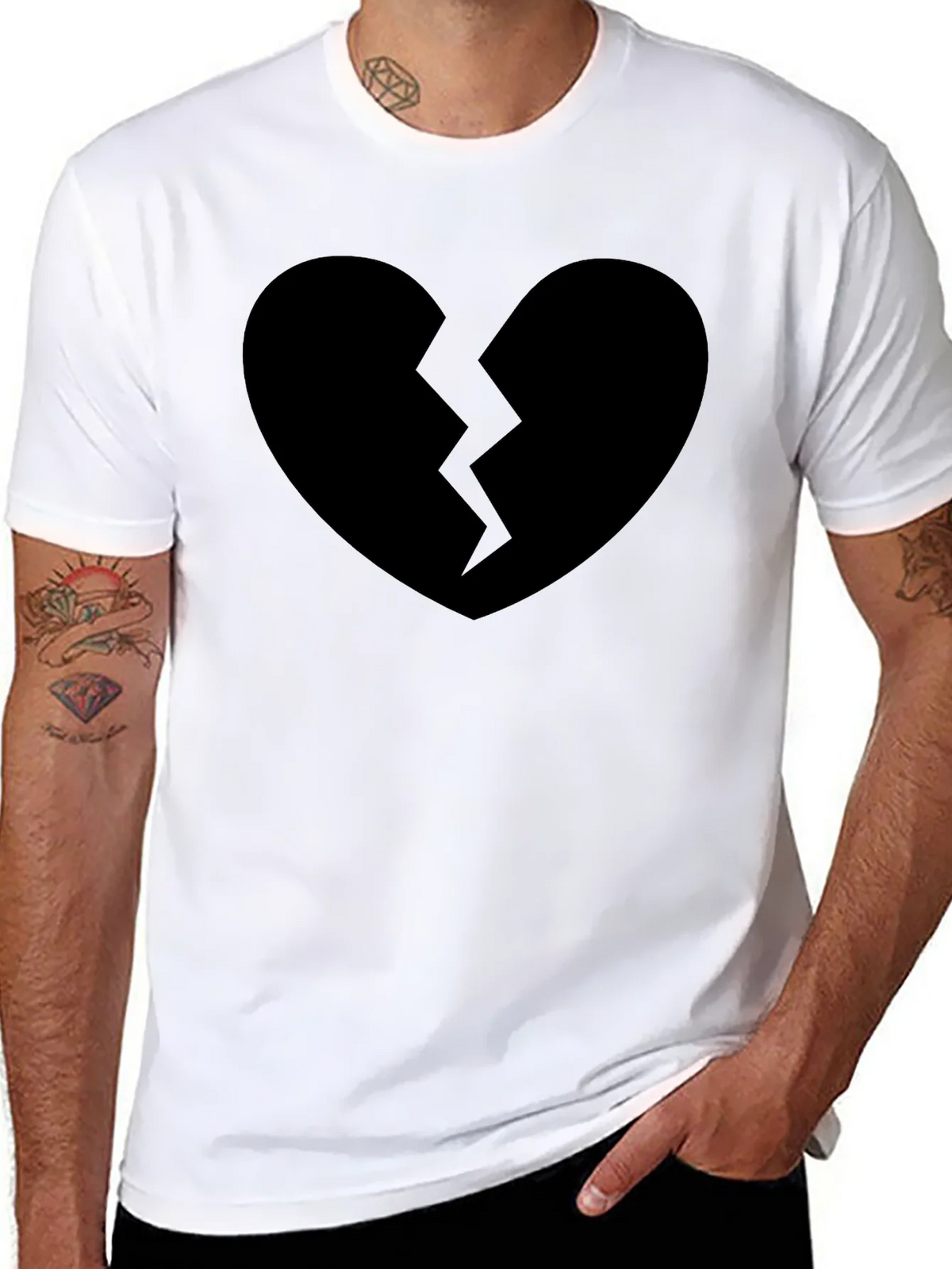 Broken Heart Graphic T-Shirt - Black product image 7