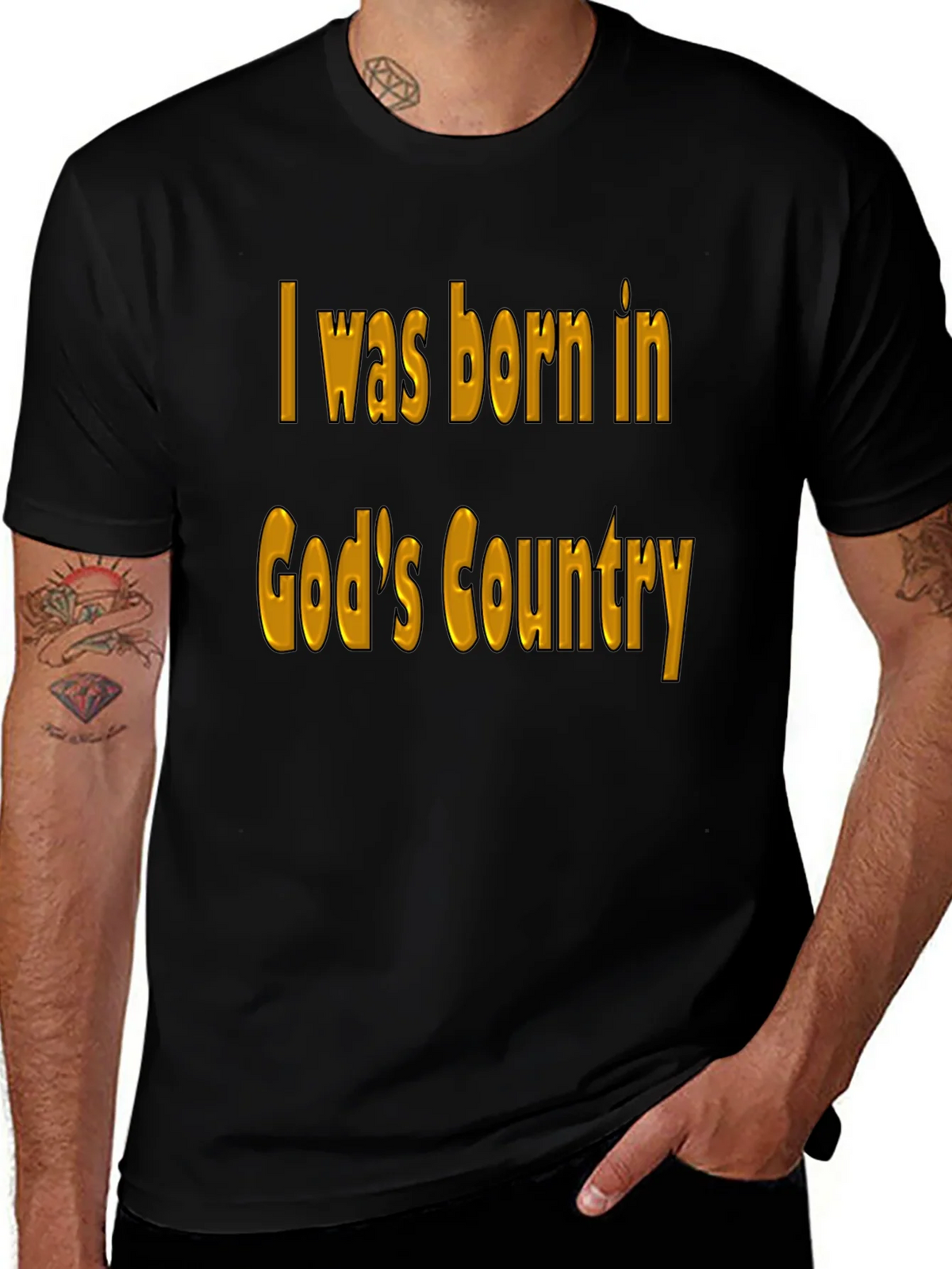 Gods Country Black T-Shirt product image 1