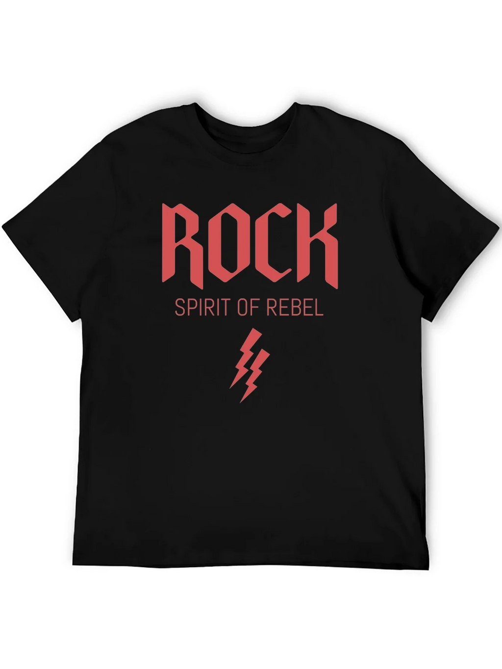 Rock Spirit Rebel Graphic Print Black T-Shirt product image 4