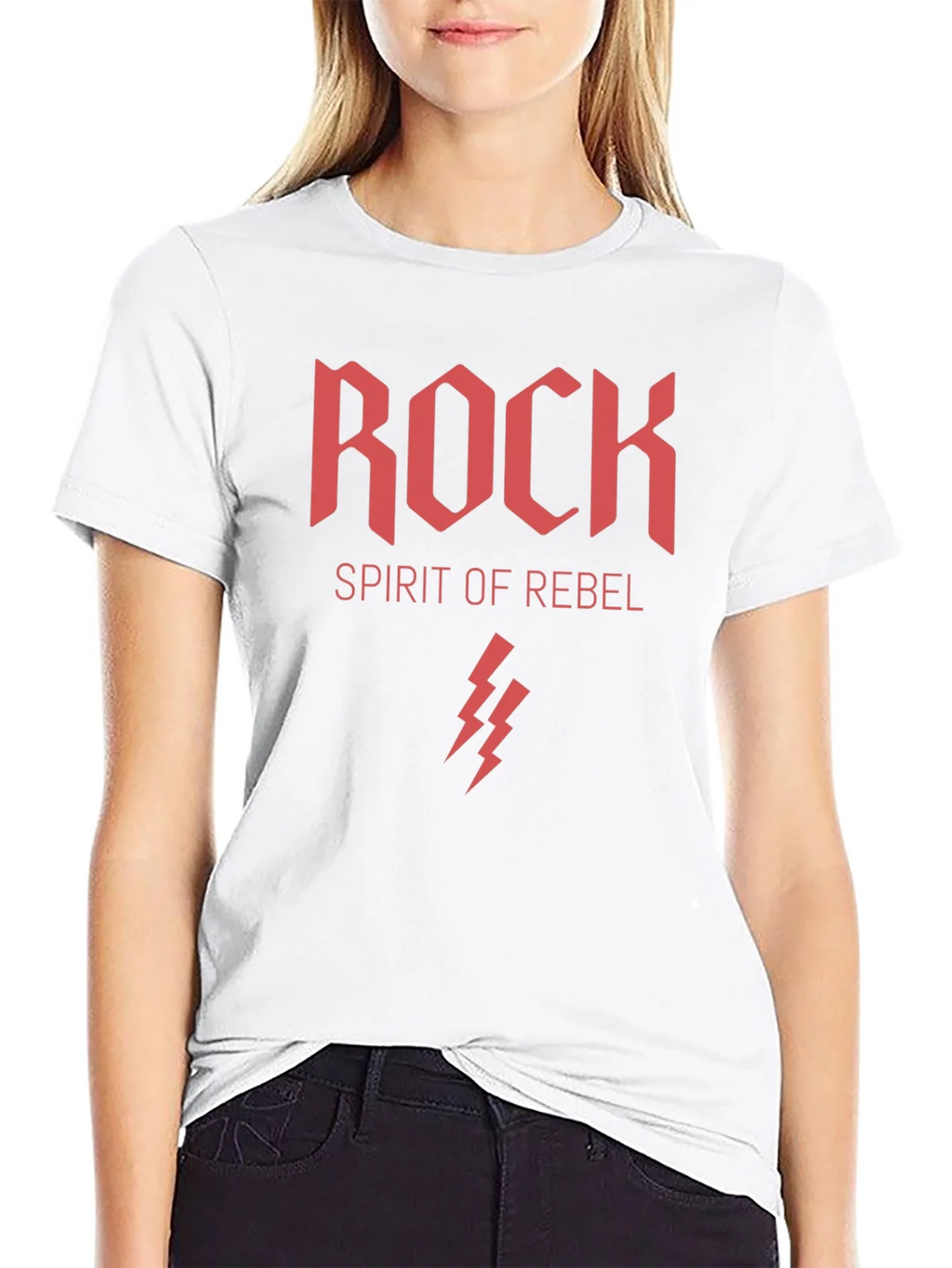 Rock Spirit Rebel Graphic Print Black T-Shirt product image 7