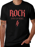 Rock Spirit Rebel Graphic Print Black T-Shirt product image 1