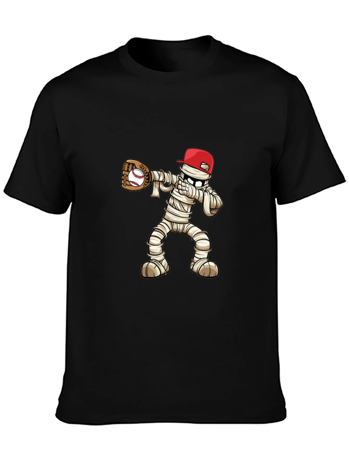 Mummy Baseball T-Shirt: Spooky Season Fun!