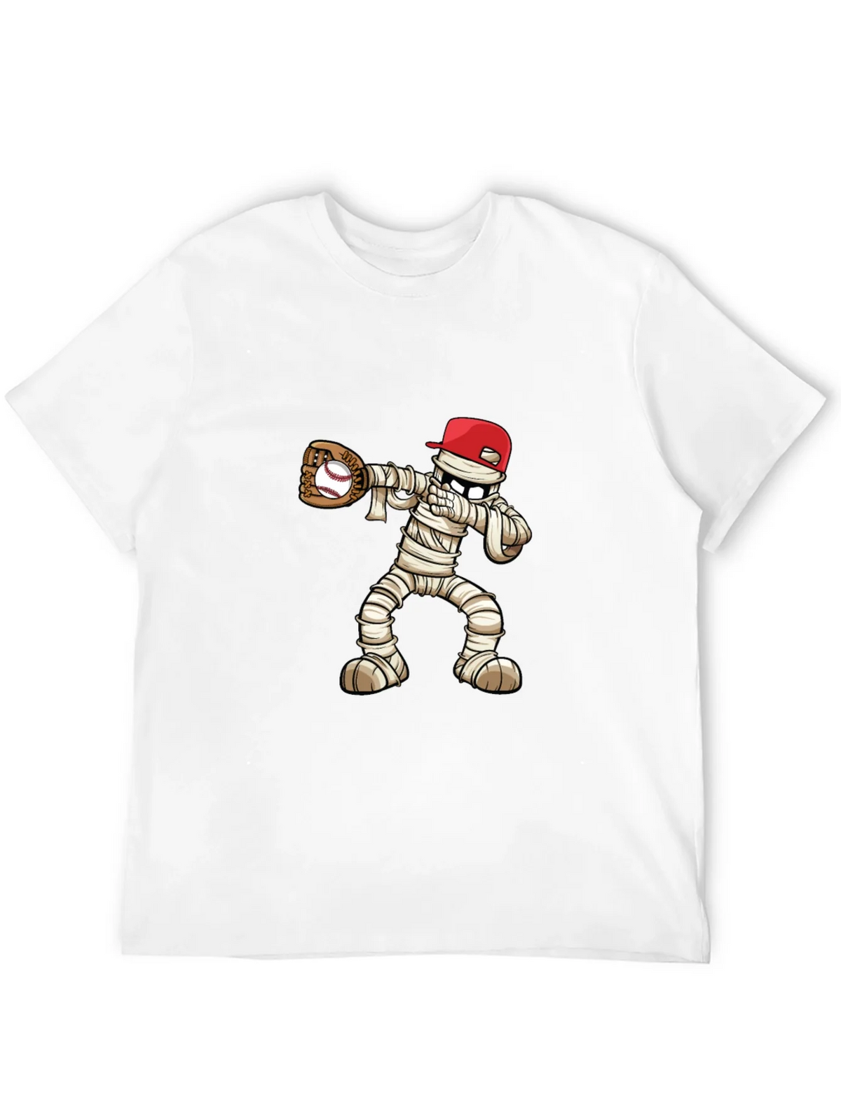 Mummy Baseball T-Shirt: Spooky Season Fun!