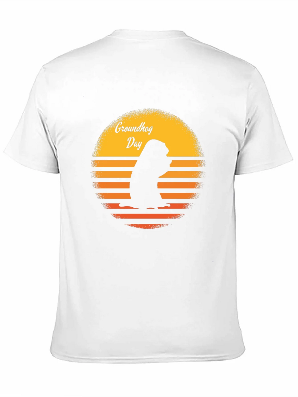Groundhog Day Retro Sunset Black T-Shirt product image 10