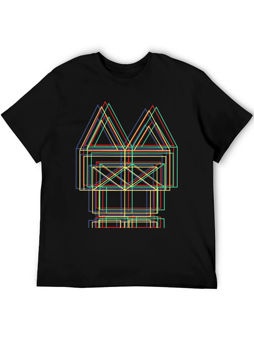 Abstract Geometric Line Art Graphic Tee product image 5