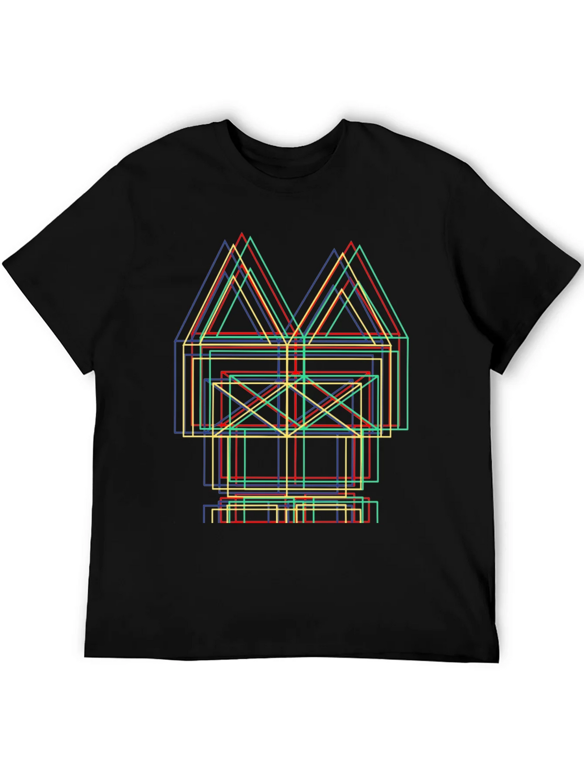 Abstract Geometric Line Art Graphic Tee product image 5