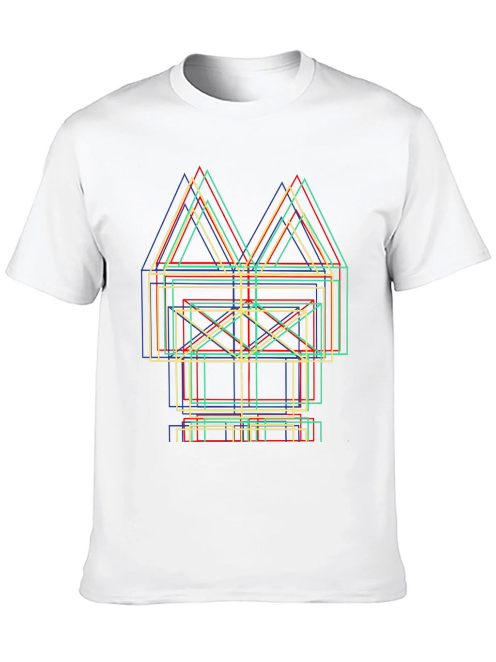 Abstract Geometric Line Art Graphic Tee product image 9