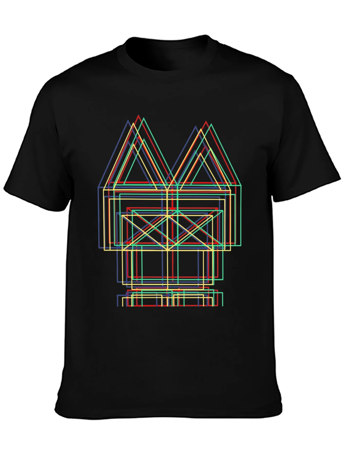 Abstract Geometric Line Art Graphic Tee product image 3