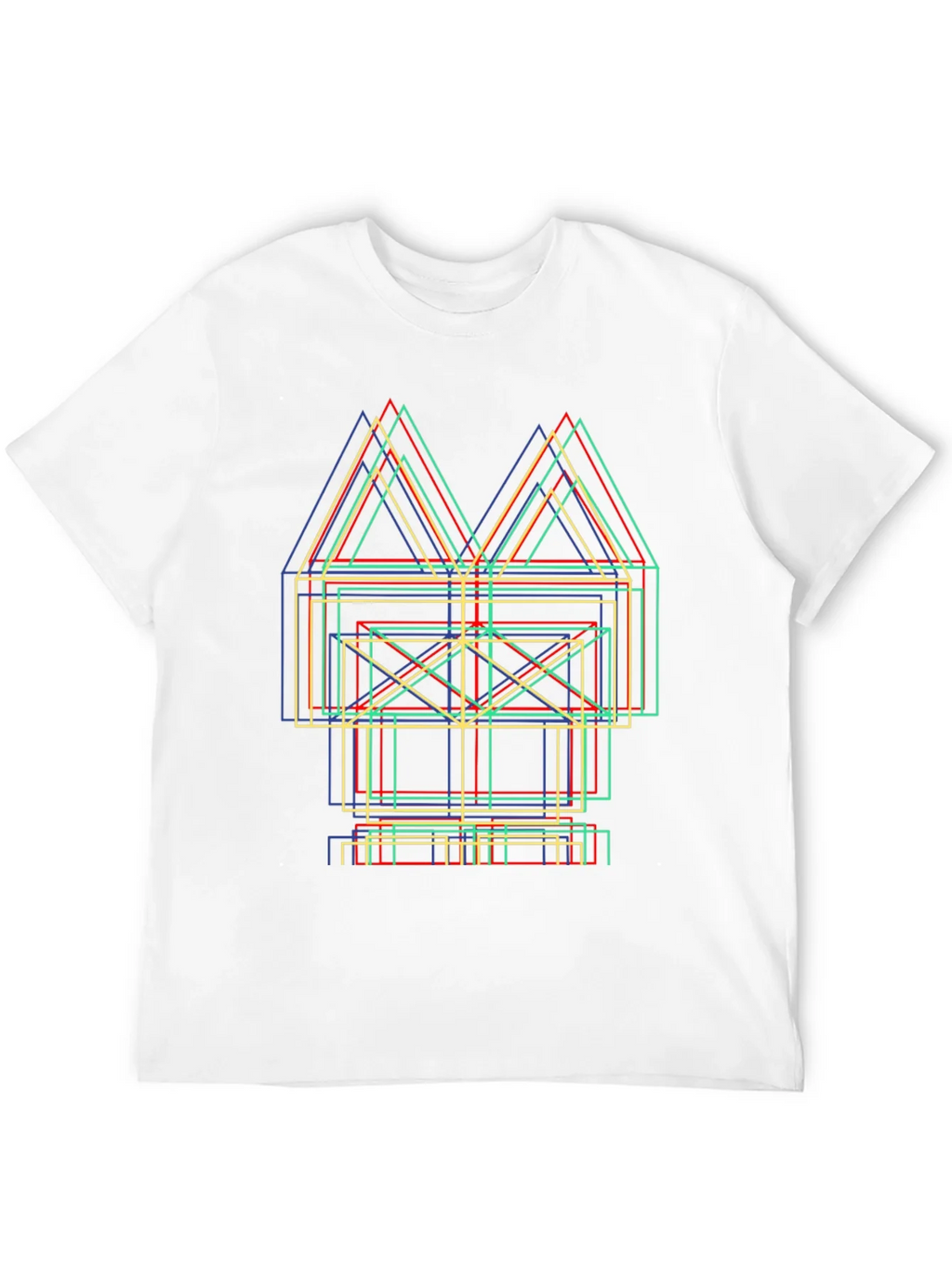 Abstract Geometric Line Art Graphic Tee product image 11