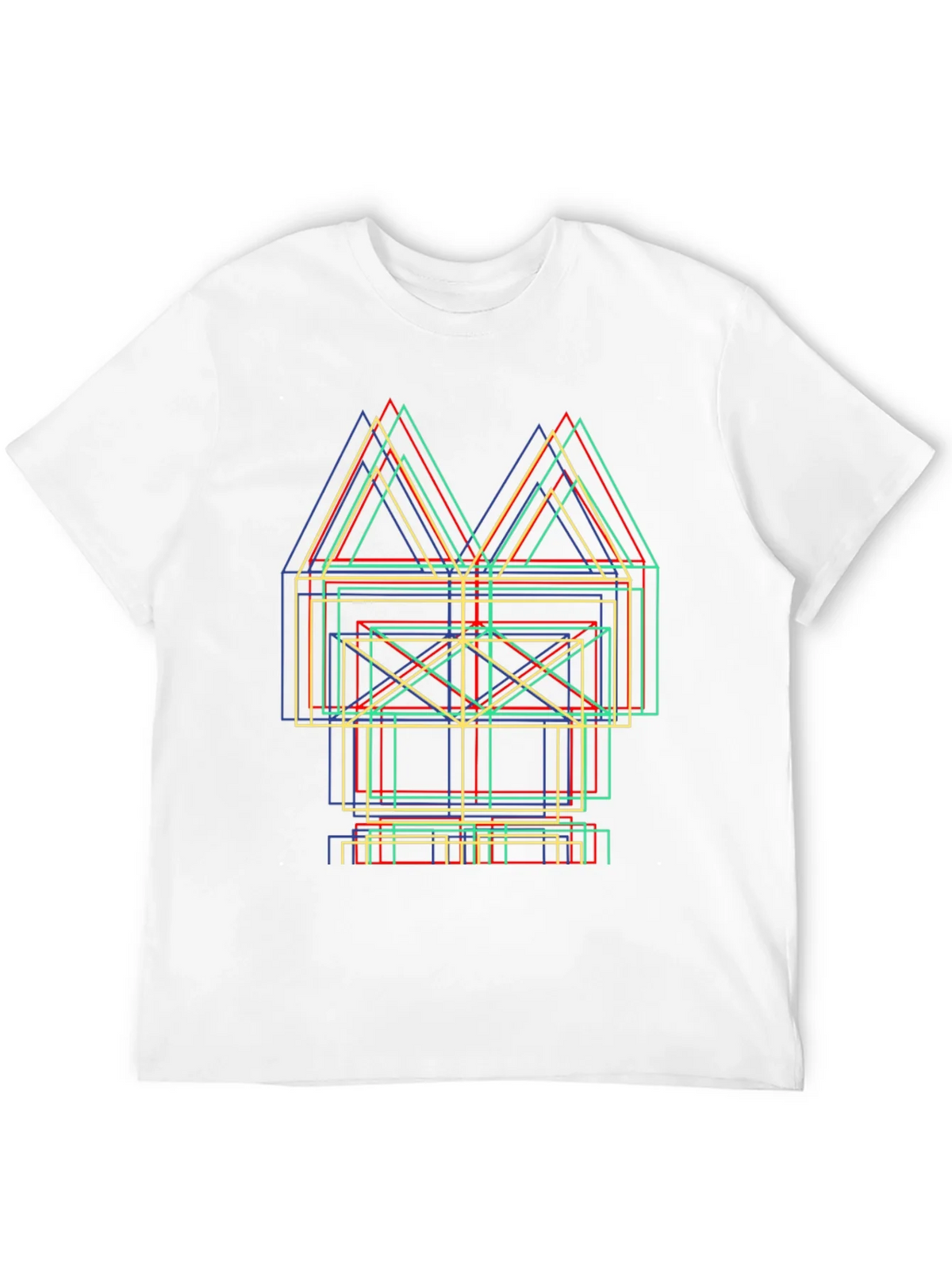 Abstract Geometric Line Art Graphic Tee product image 11