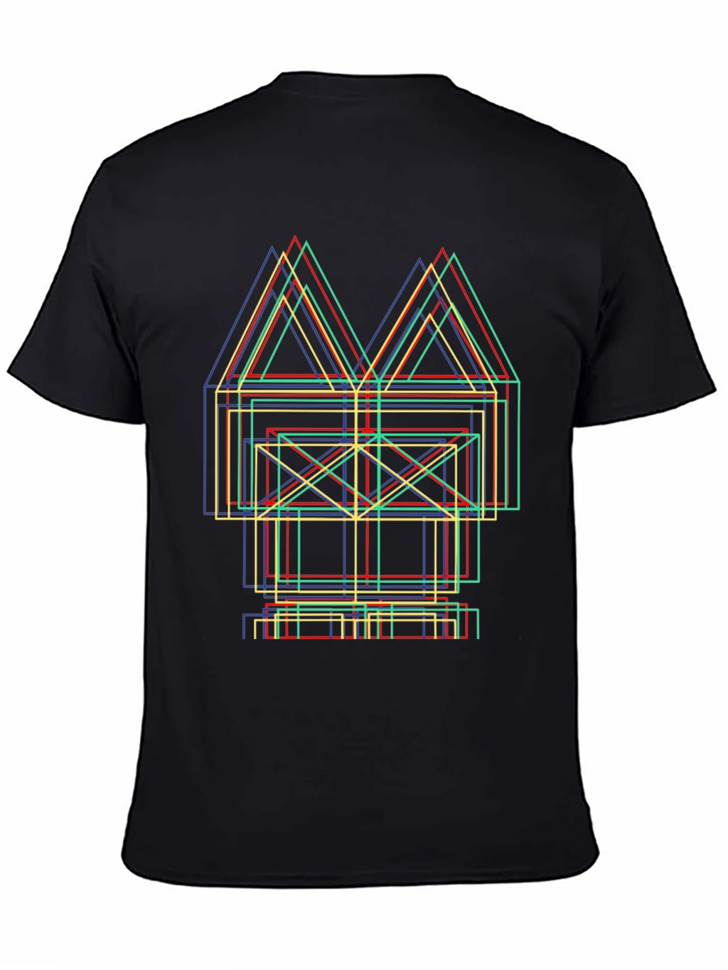 Abstract Geometric Line Art Graphic Tee product image 4