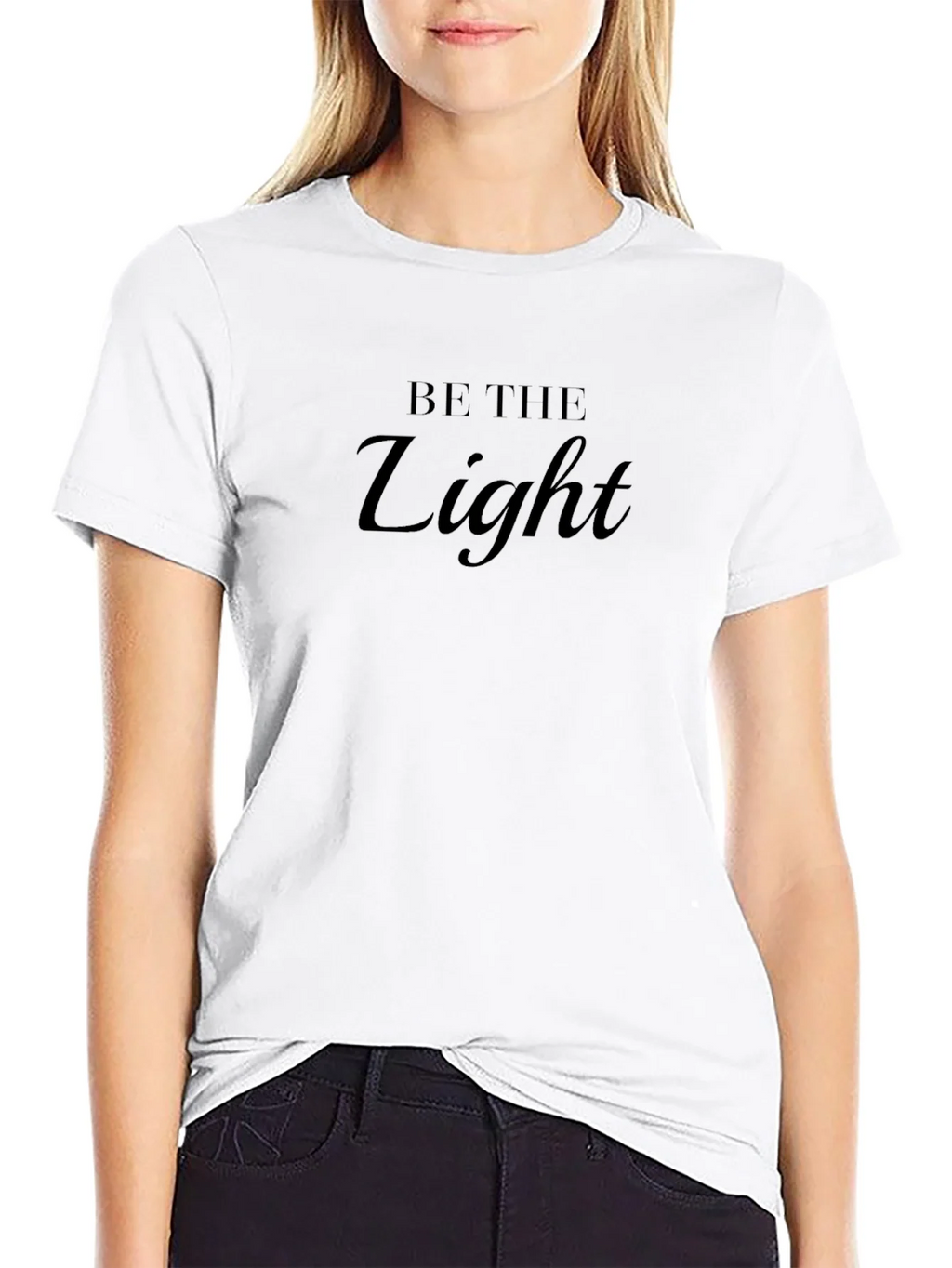 Be The Light Black T-Shirt - Inspirational Mens Tee product image 8