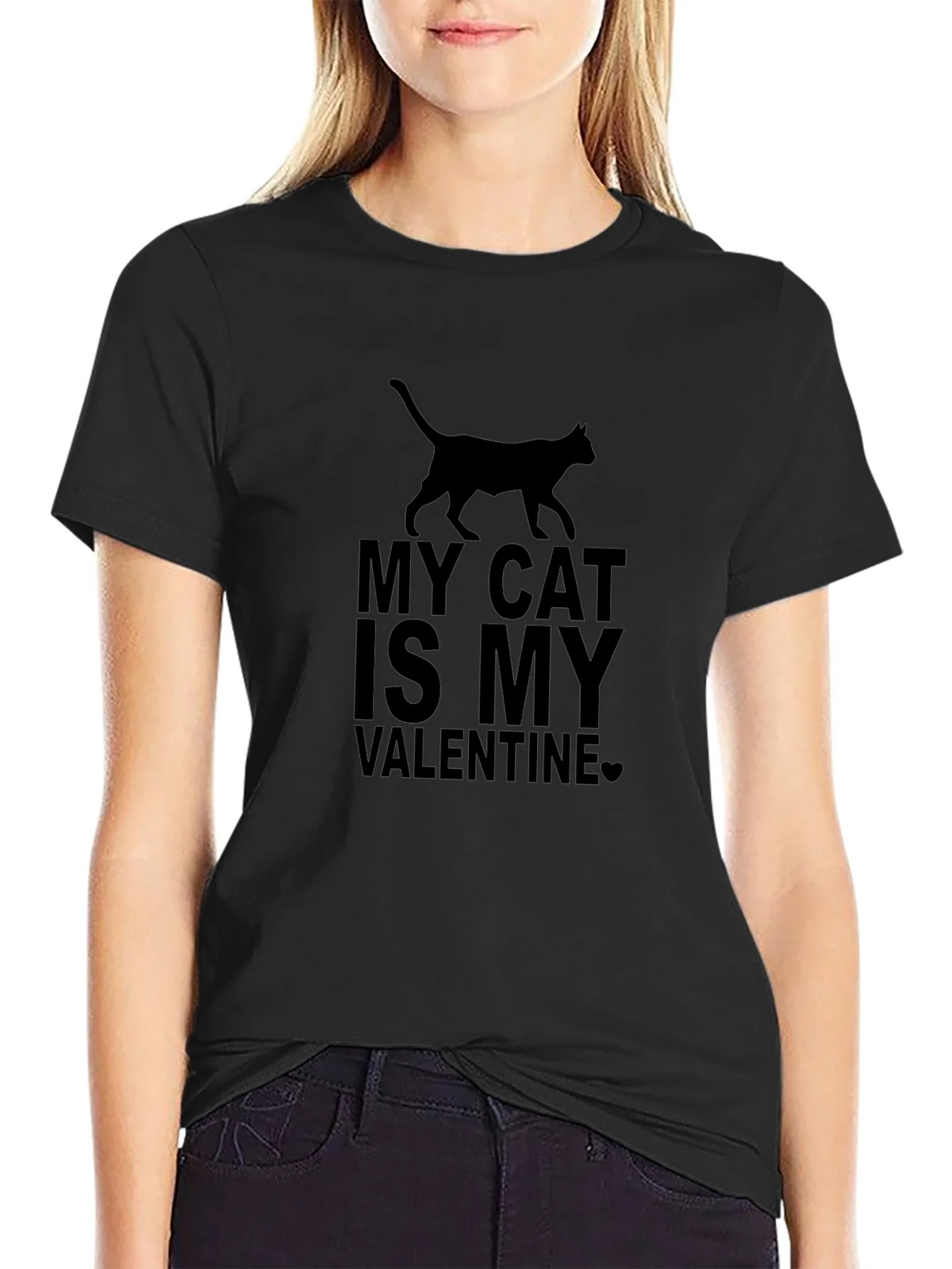 My Cat is My Valentine Graphic Tee product image 2