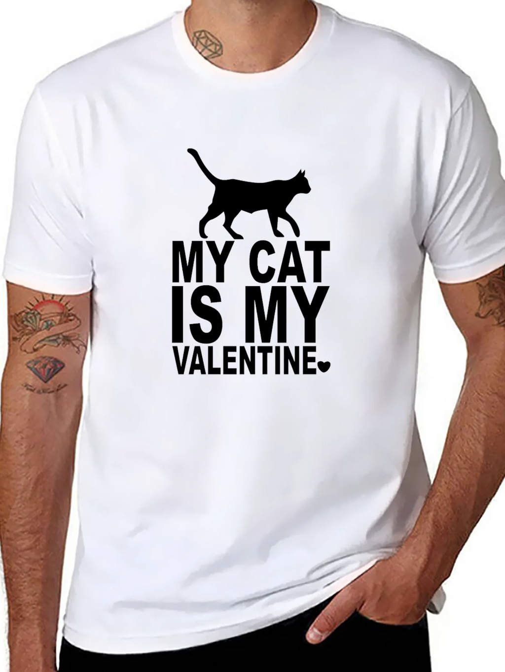 My Cat is My Valentine Graphic Tee product image 7