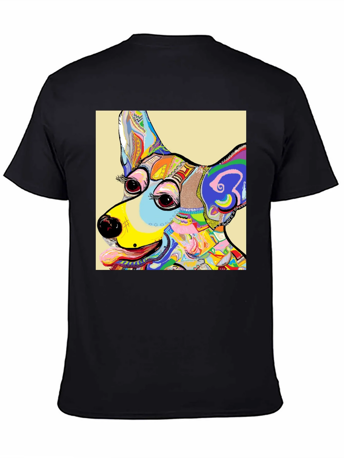 Dog Art Graphic T-Shirt - Colorful Animal Print Tee product image 4