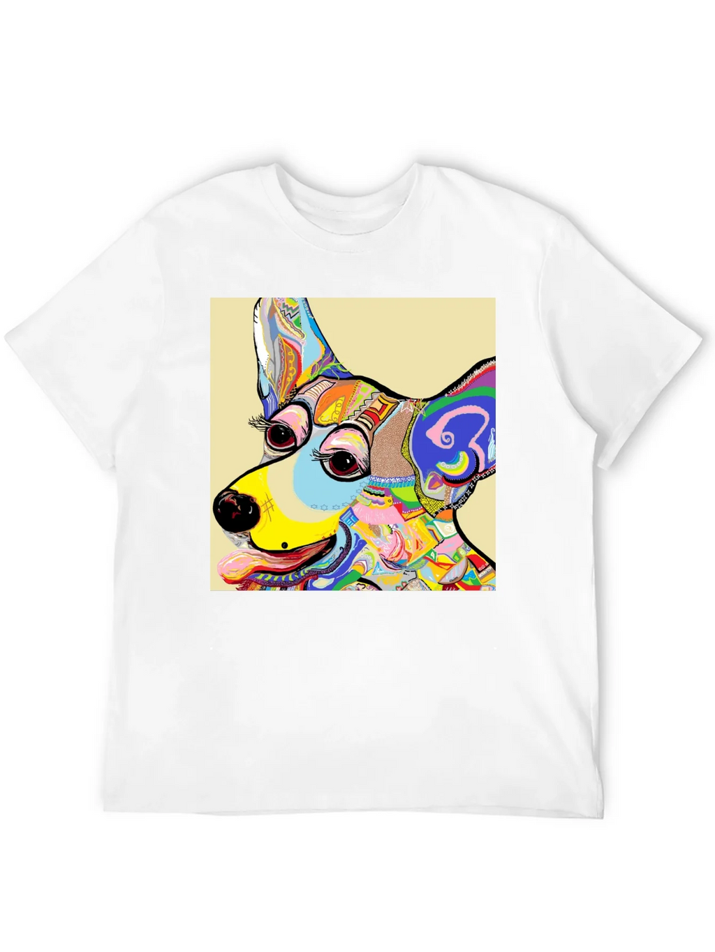Dog Art Graphic T-Shirt - Colorful Animal Print Tee product image 11