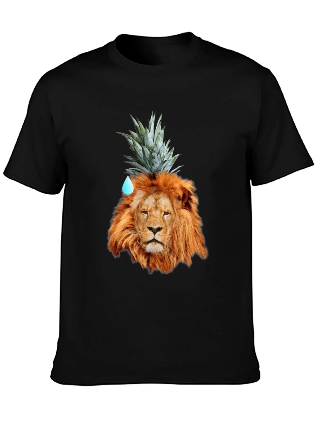 Lion Head with Pineapple Crown Novelty T-Shirt product image 3
