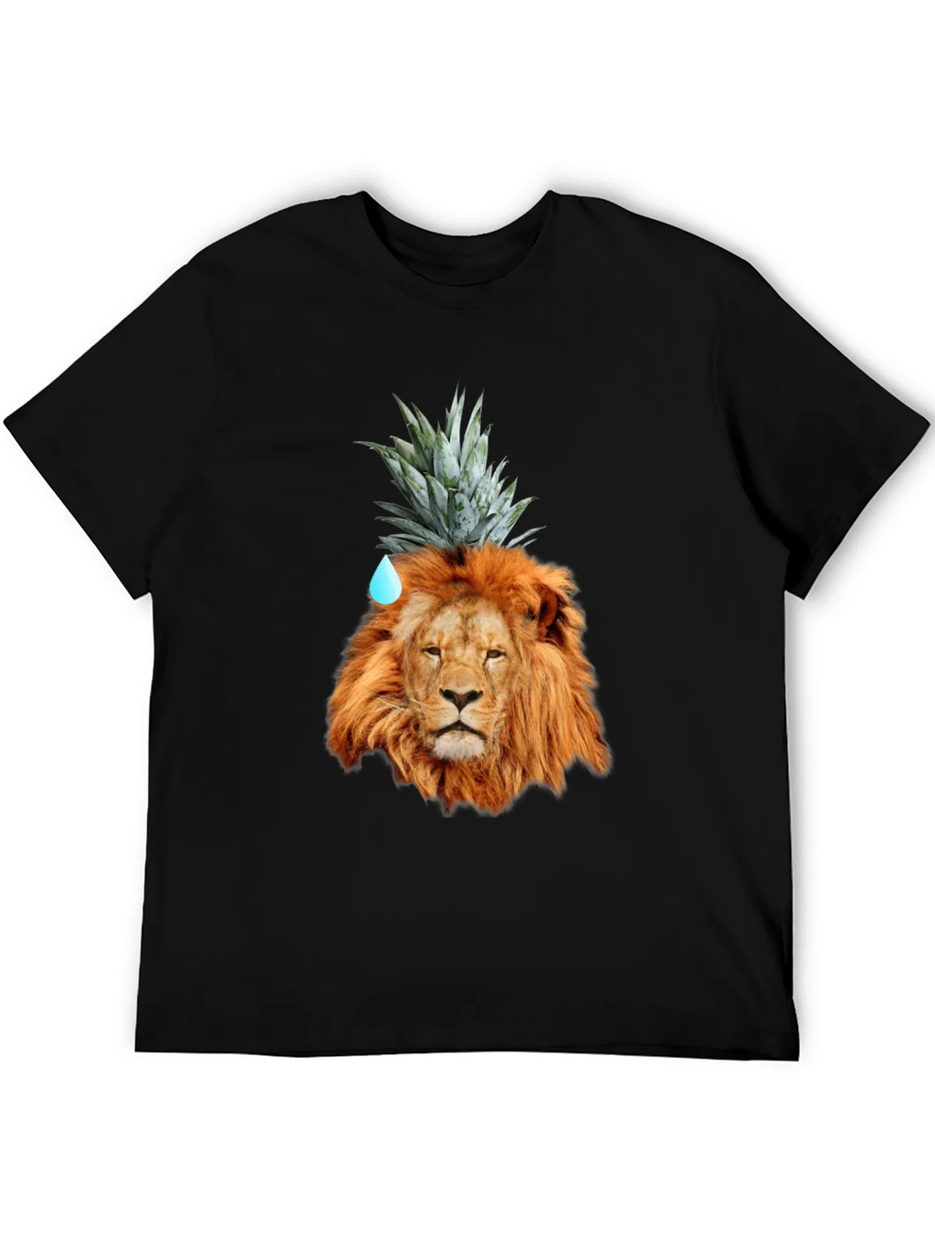 Lion Head with Pineapple Crown Novelty T-Shirt product image 5